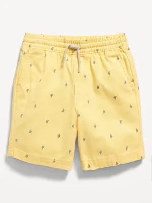 Printed Functional-Drawstring Shorts for Toddler Boys