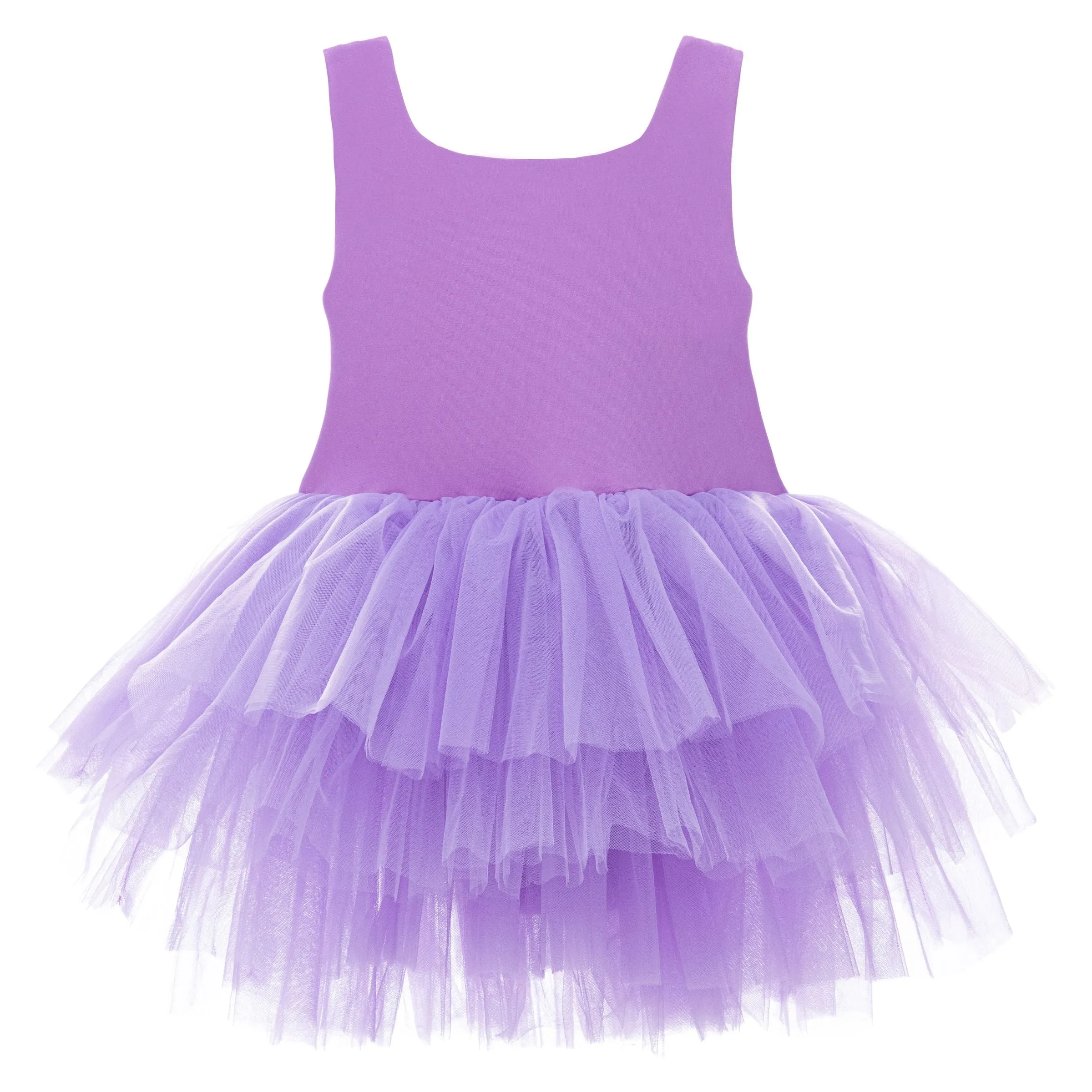 Purple Iris Solid Tutu Dress