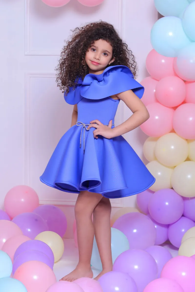 Purple Olivia Ruffle Dress