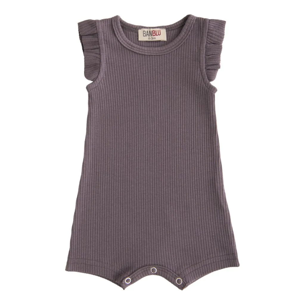 Purple Plum Ruffle Modal Shortie