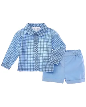 Rachel Riley Check Shirt & Short Set