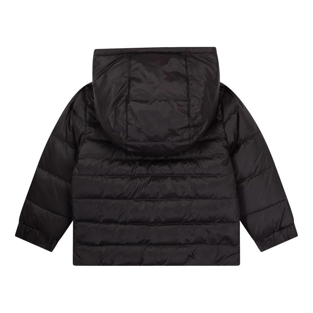 Red & Black Reversible Hooded Puffer Jacket