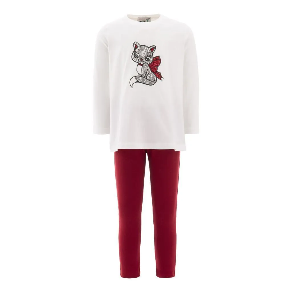 Red Crystal Cat Outfit Set