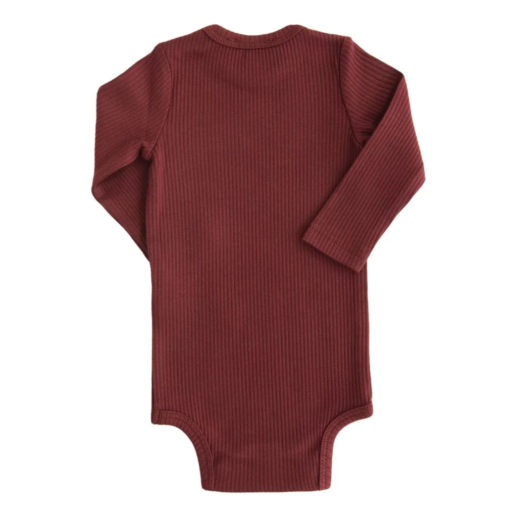 Red Rust Long Sleeved Modal Bodysuit