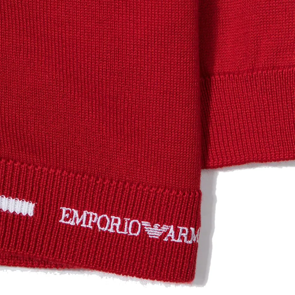 Red Zip Up Cardigan