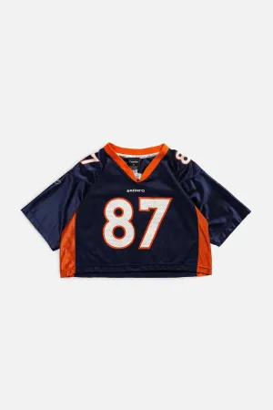 Rework Broncos Crop NFL Jersey - M Frankie