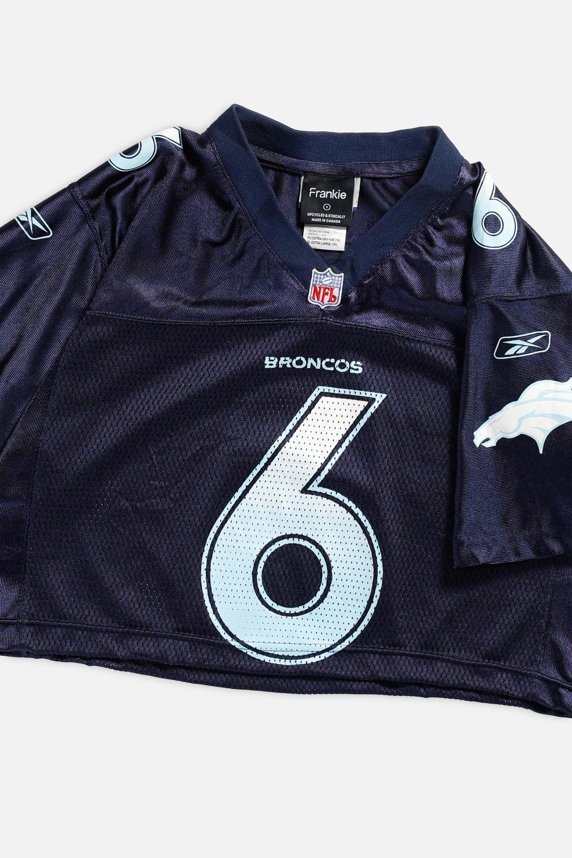 Rework Broncos Crop NFL Jersey - S Frankie
