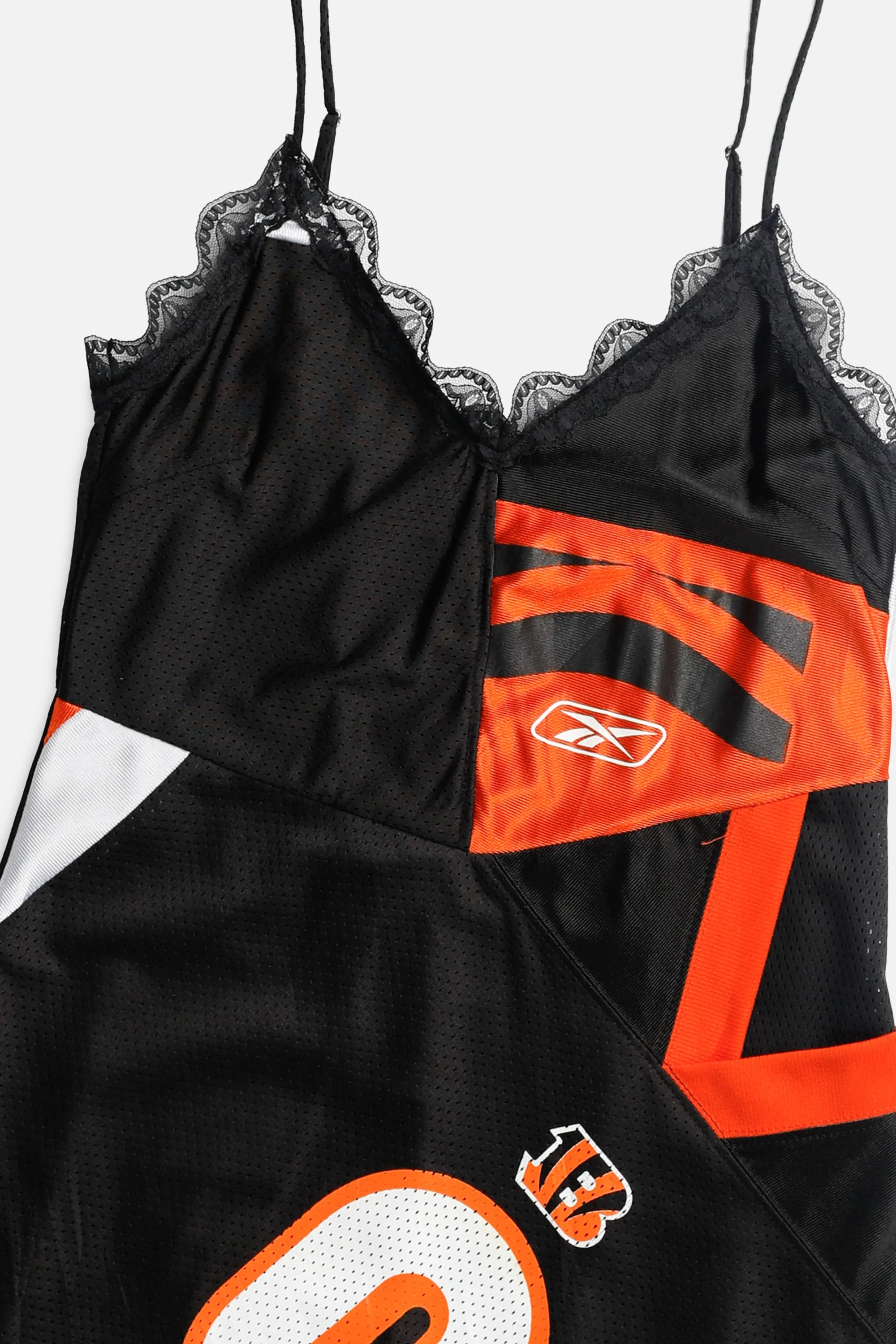 Rework Cincinnati Bengals NFL Lace Dress - S Frankie