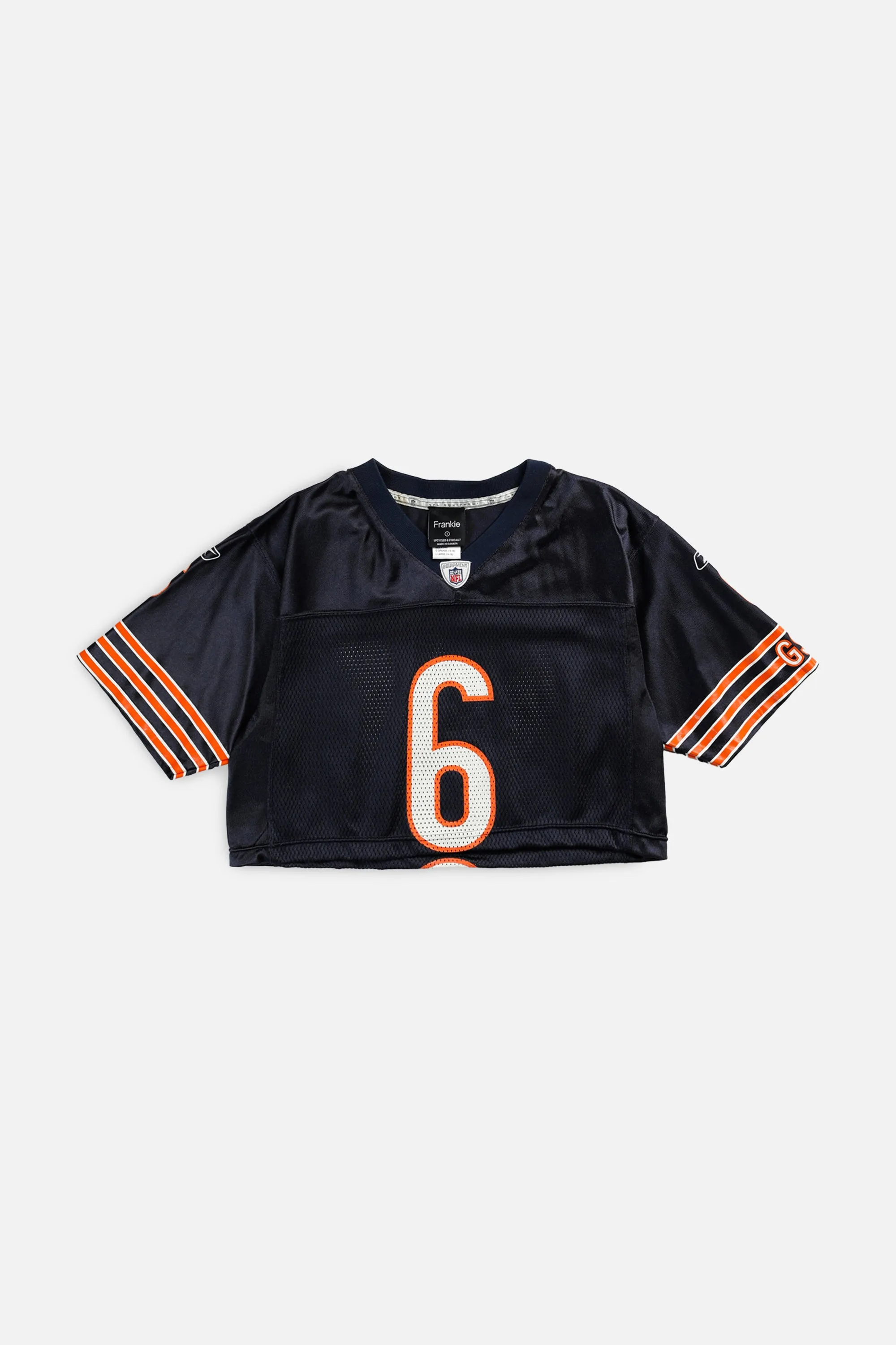 Rework Crop Chicago Bears NFL Jersey - S Frankie