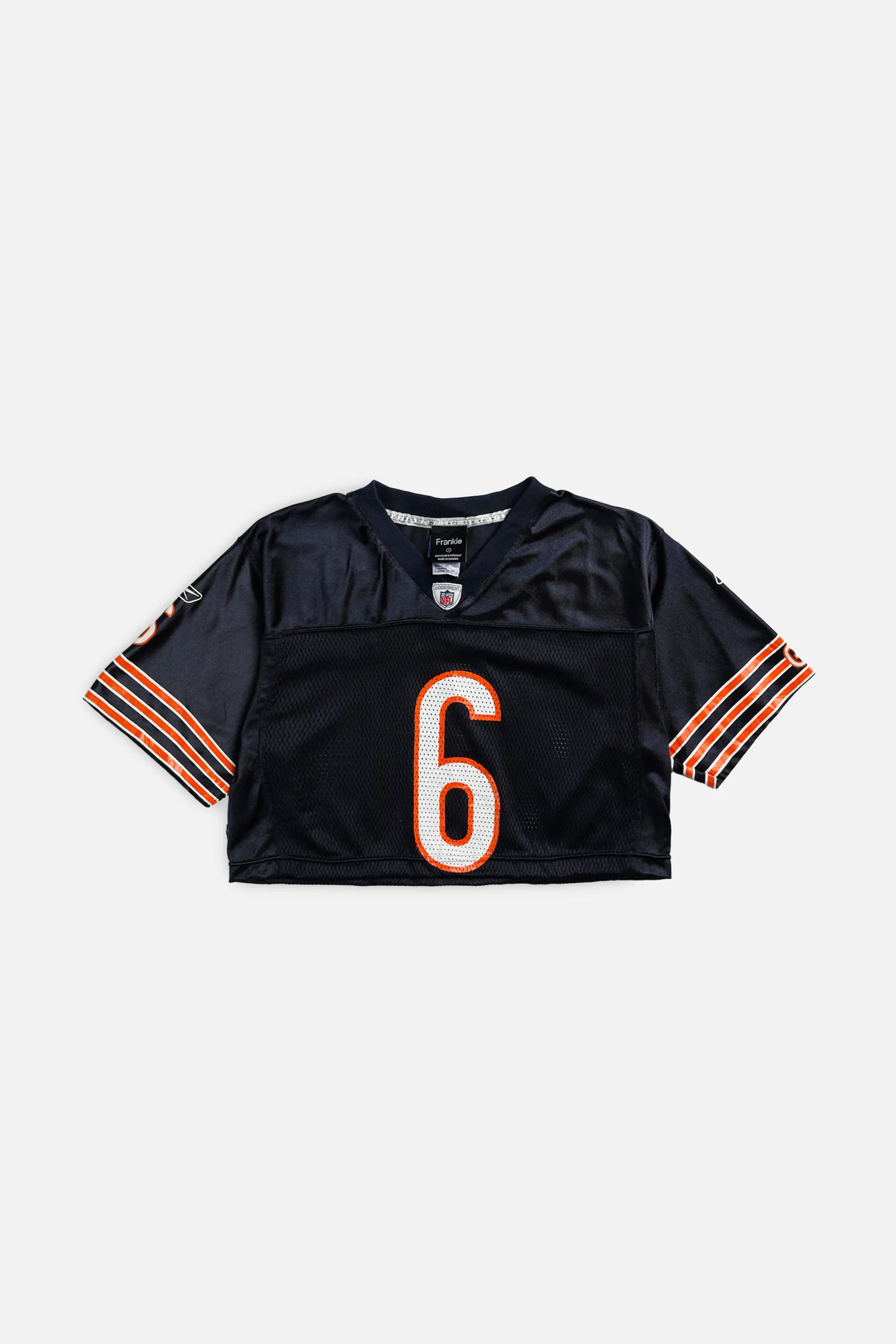 Rework Crop Chicago Bears NFL Jersey - S Frankie