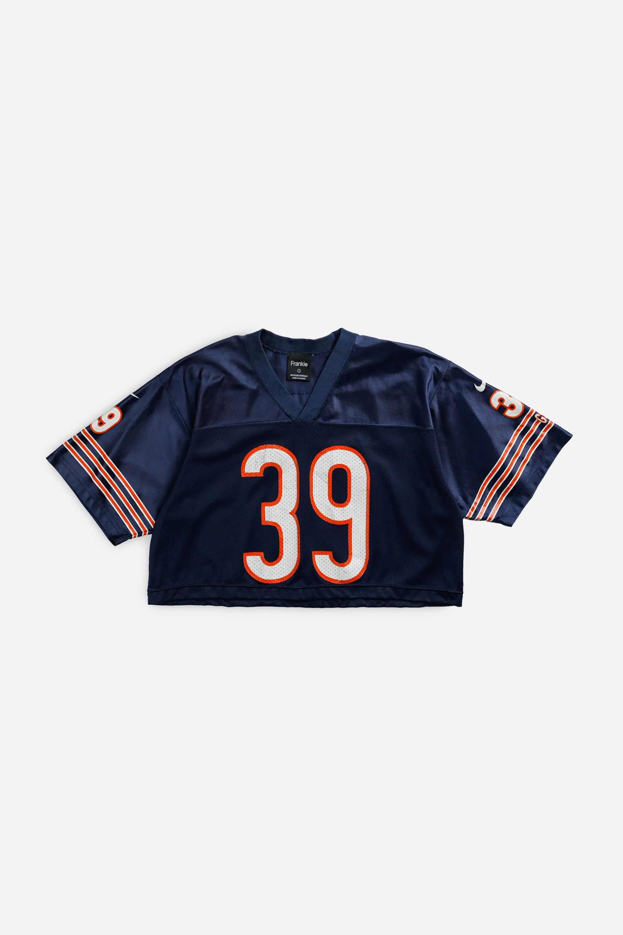 Rework Crop Chicago Bears NFL Jersey - S Frankie
