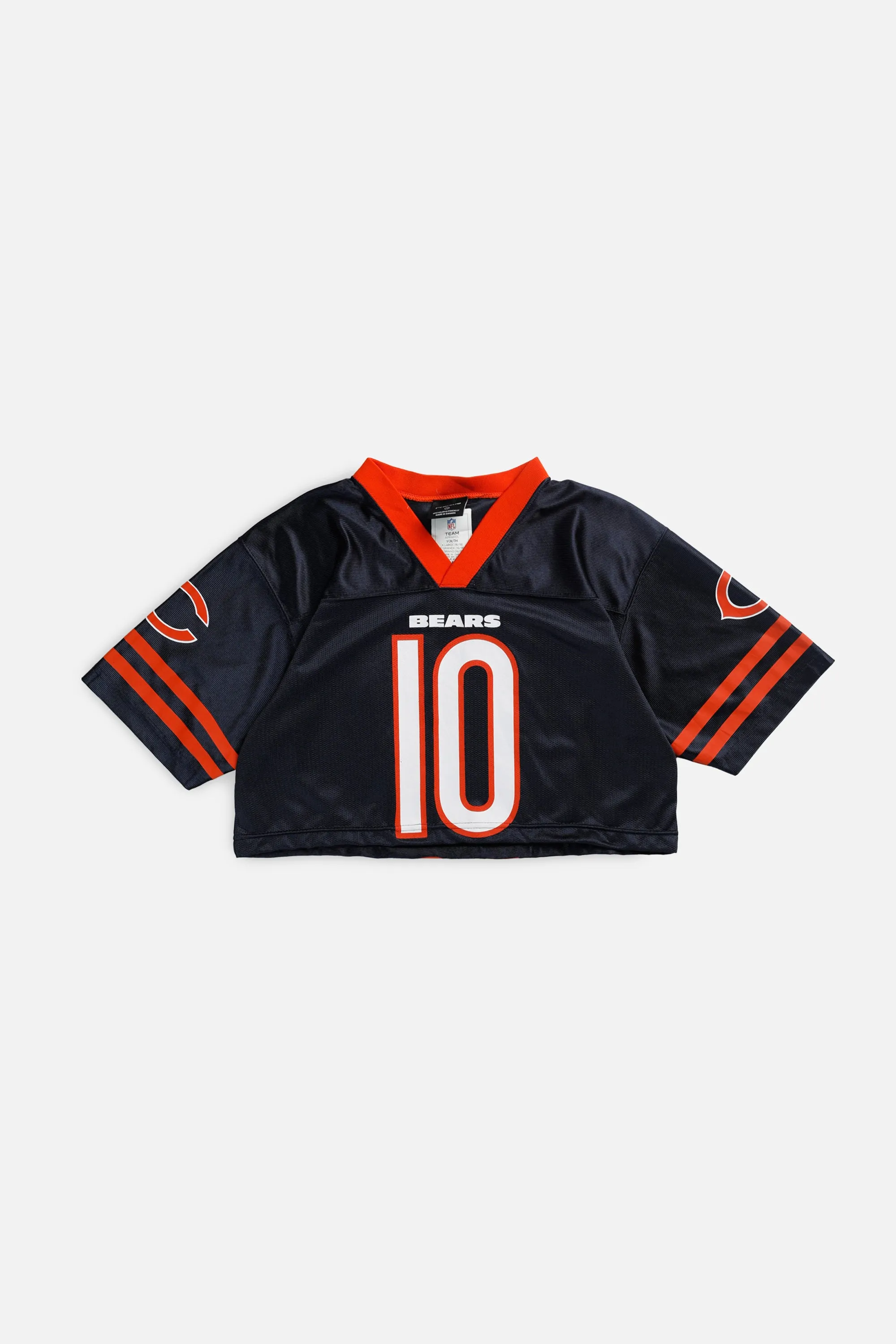 Rework Crop Chicago Bears NFL Jersey - S Frankie