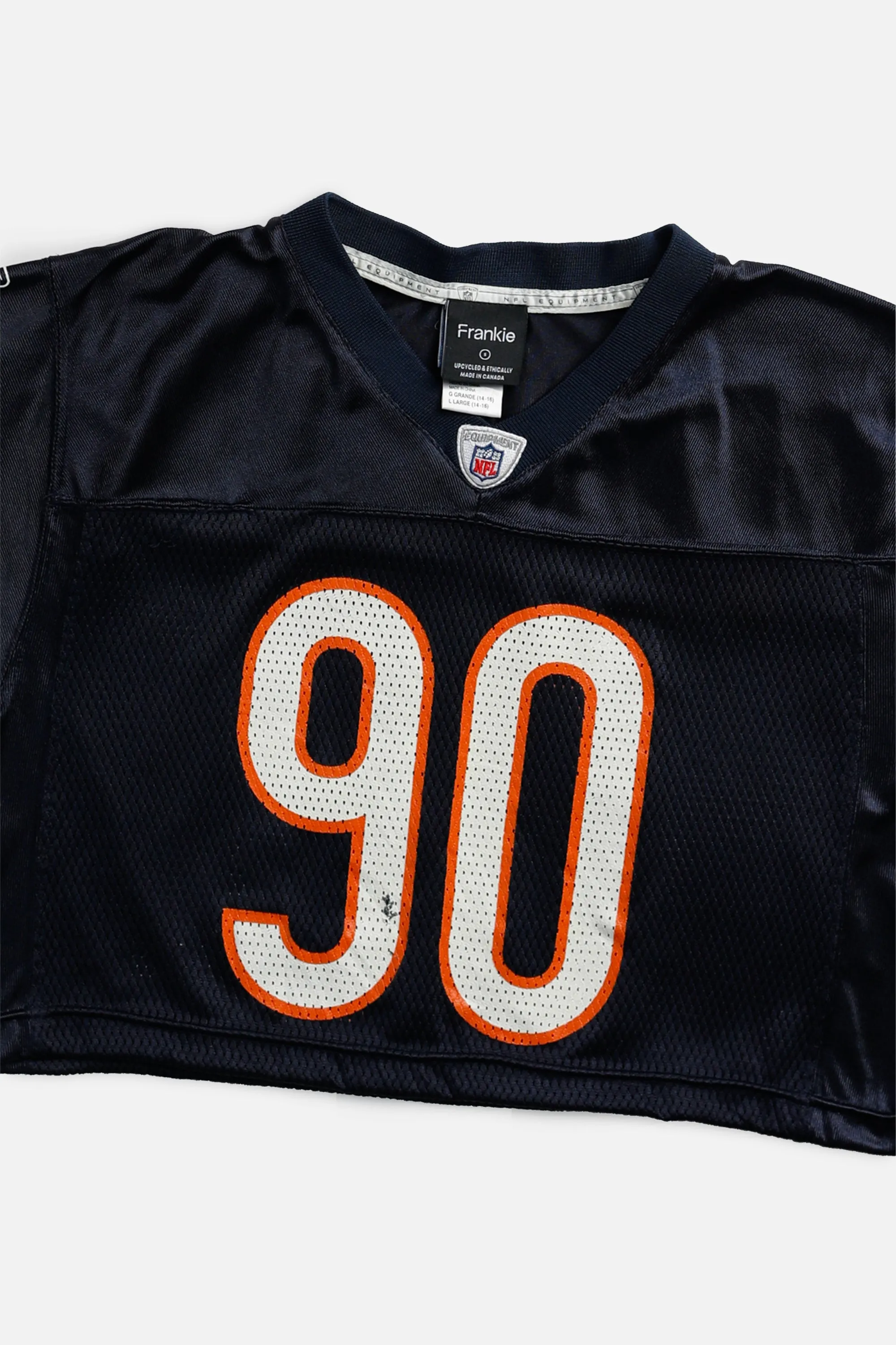 Rework Crop Chicago Bears NFL Jersey - S Frankie