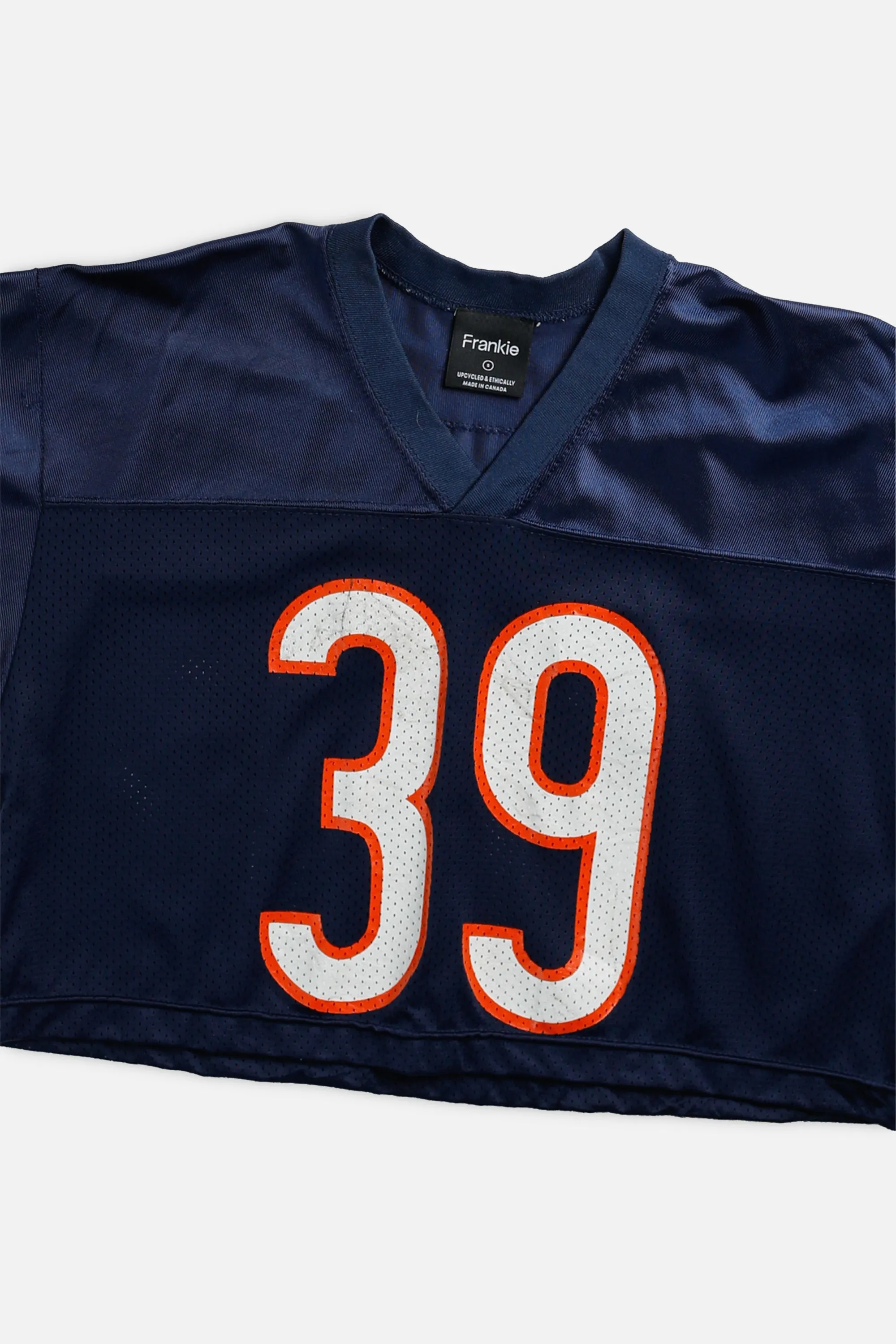 Rework Crop Chicago Bears NFL Jersey - S Frankie