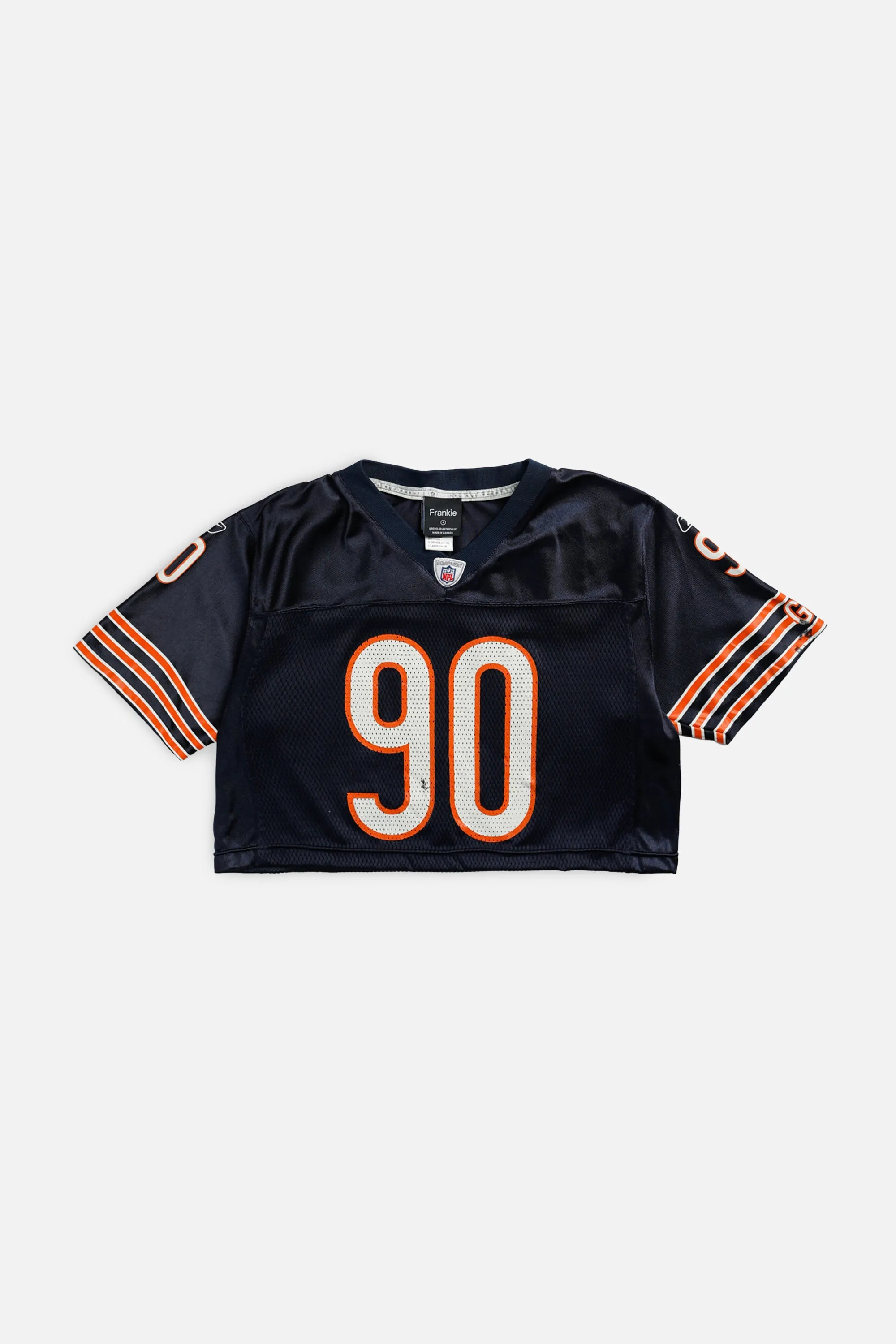 Rework Crop Chicago Bears NFL Jersey - S Frankie