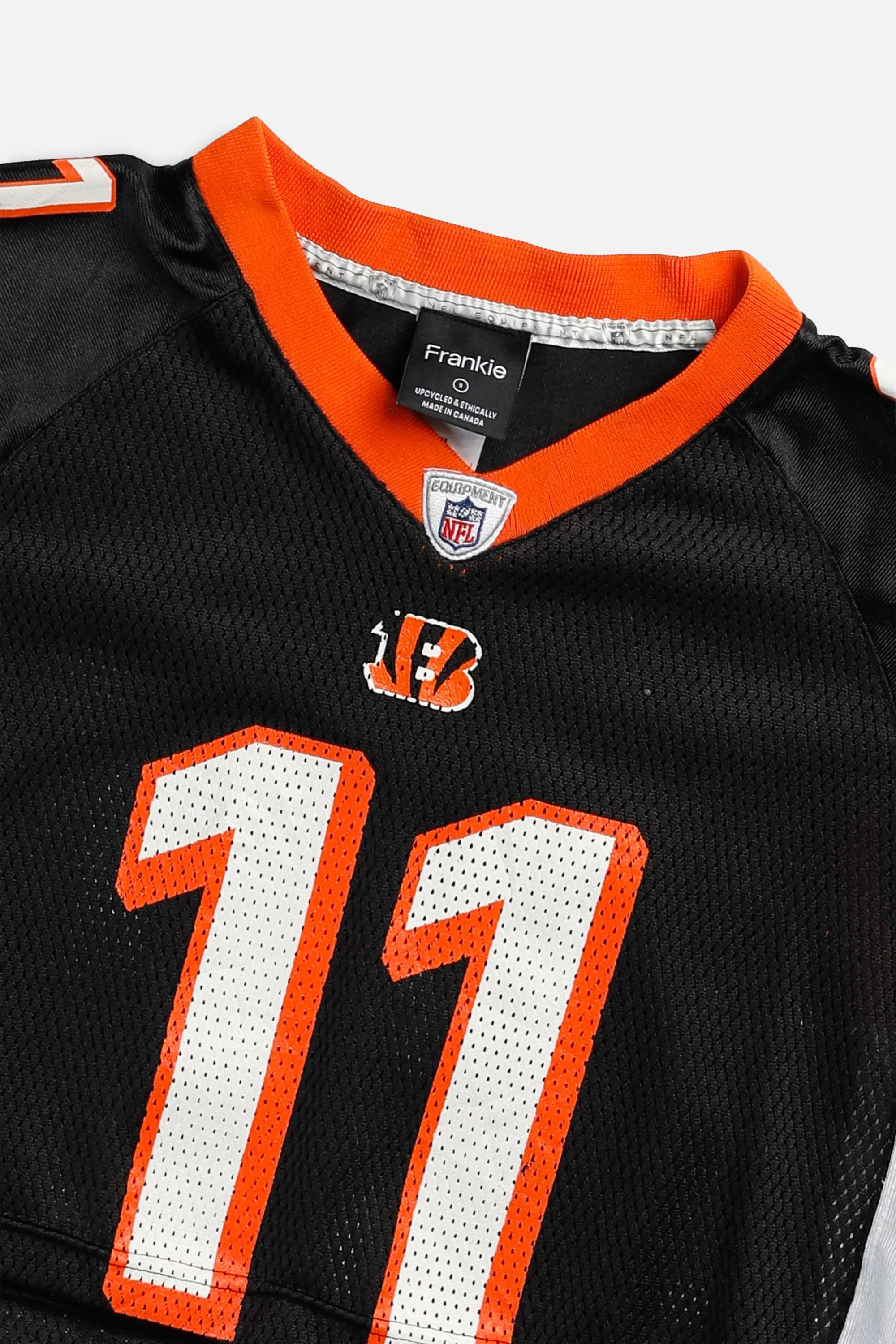 Rework Crop Cincinnati Bengals NFL Jersey - S Frankie
