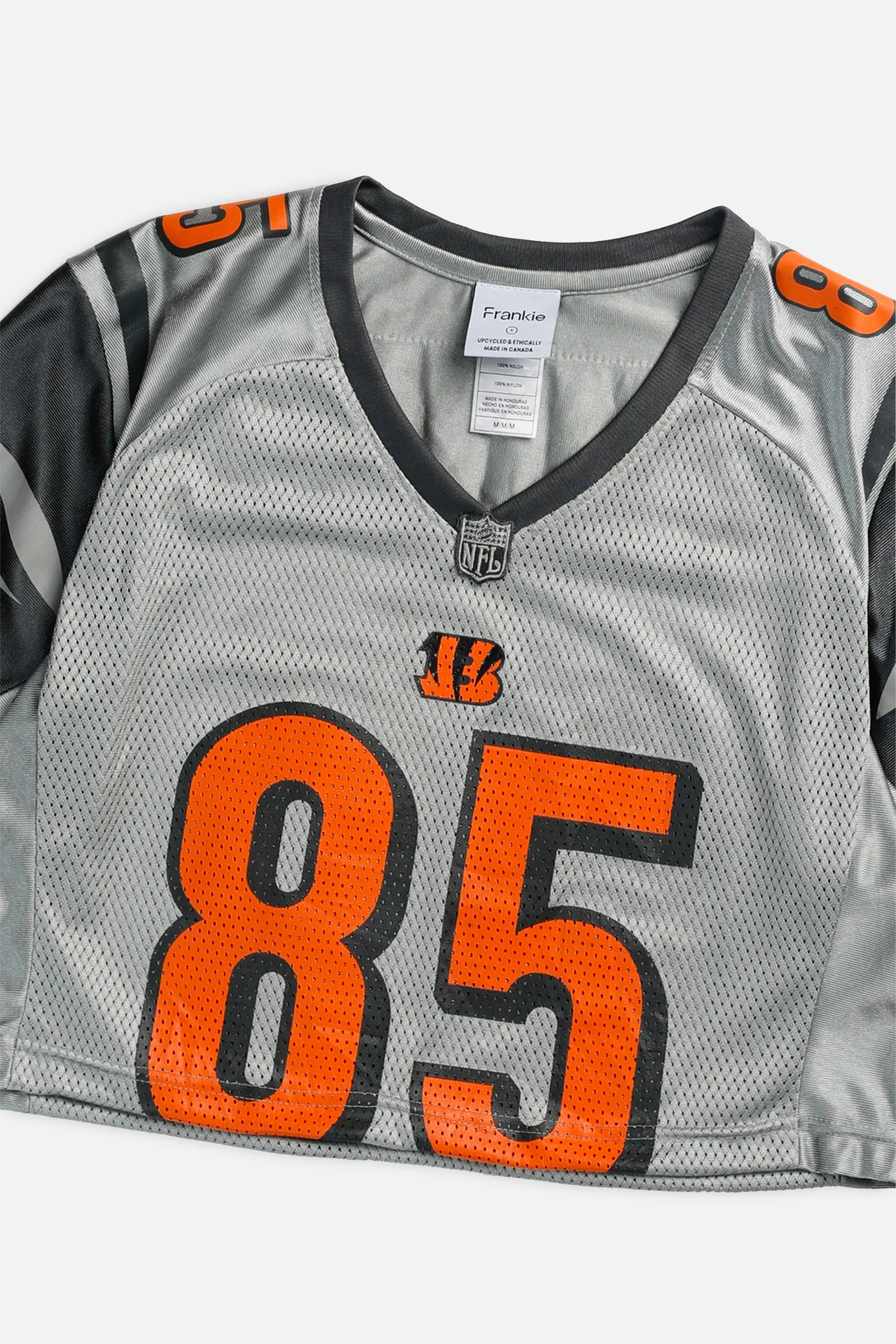 Rework Crop Cincinnati Bengals NFL Jersey - S Frankie