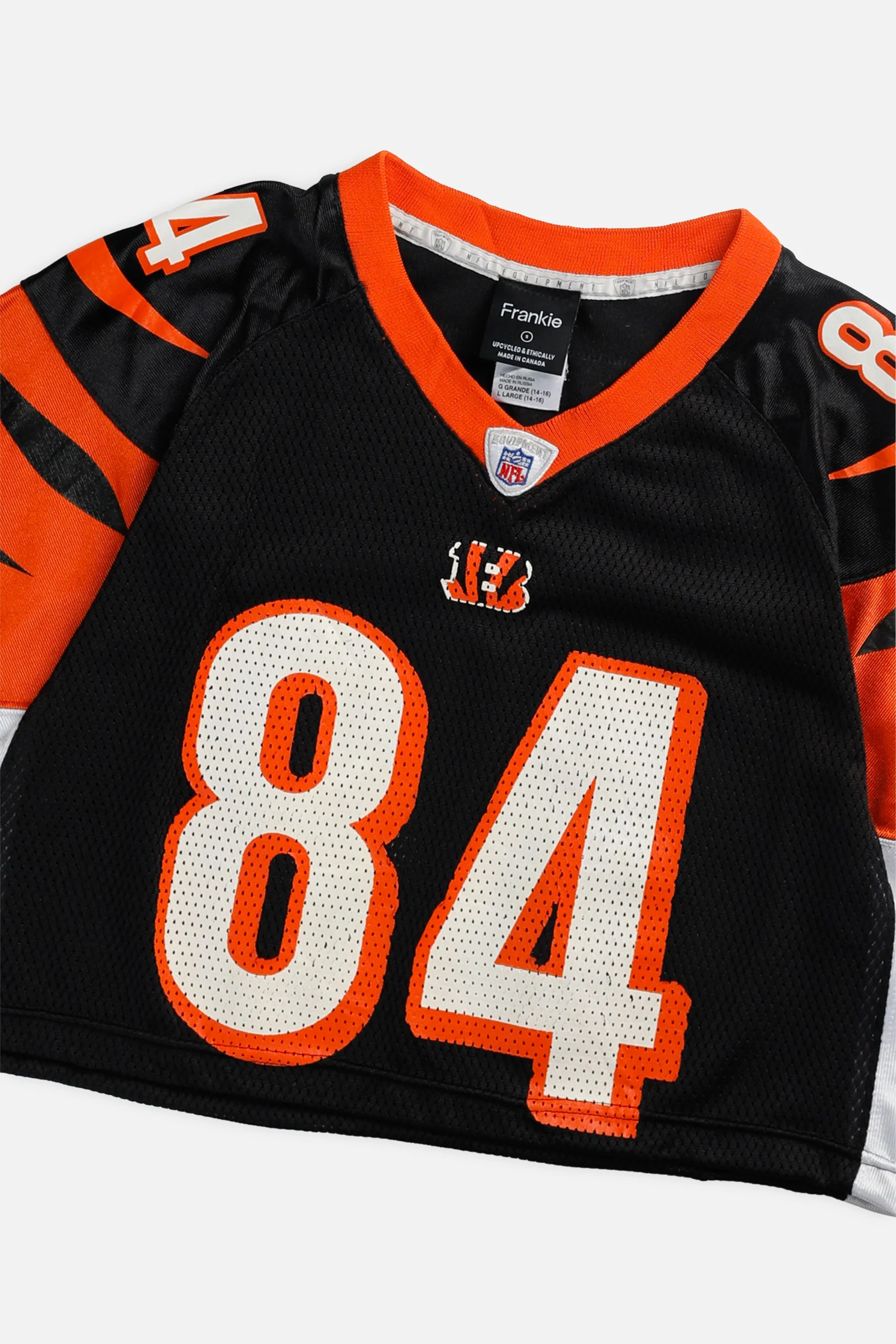 Rework Crop Cincinnati Bengals NFL Jersey - S Frankie