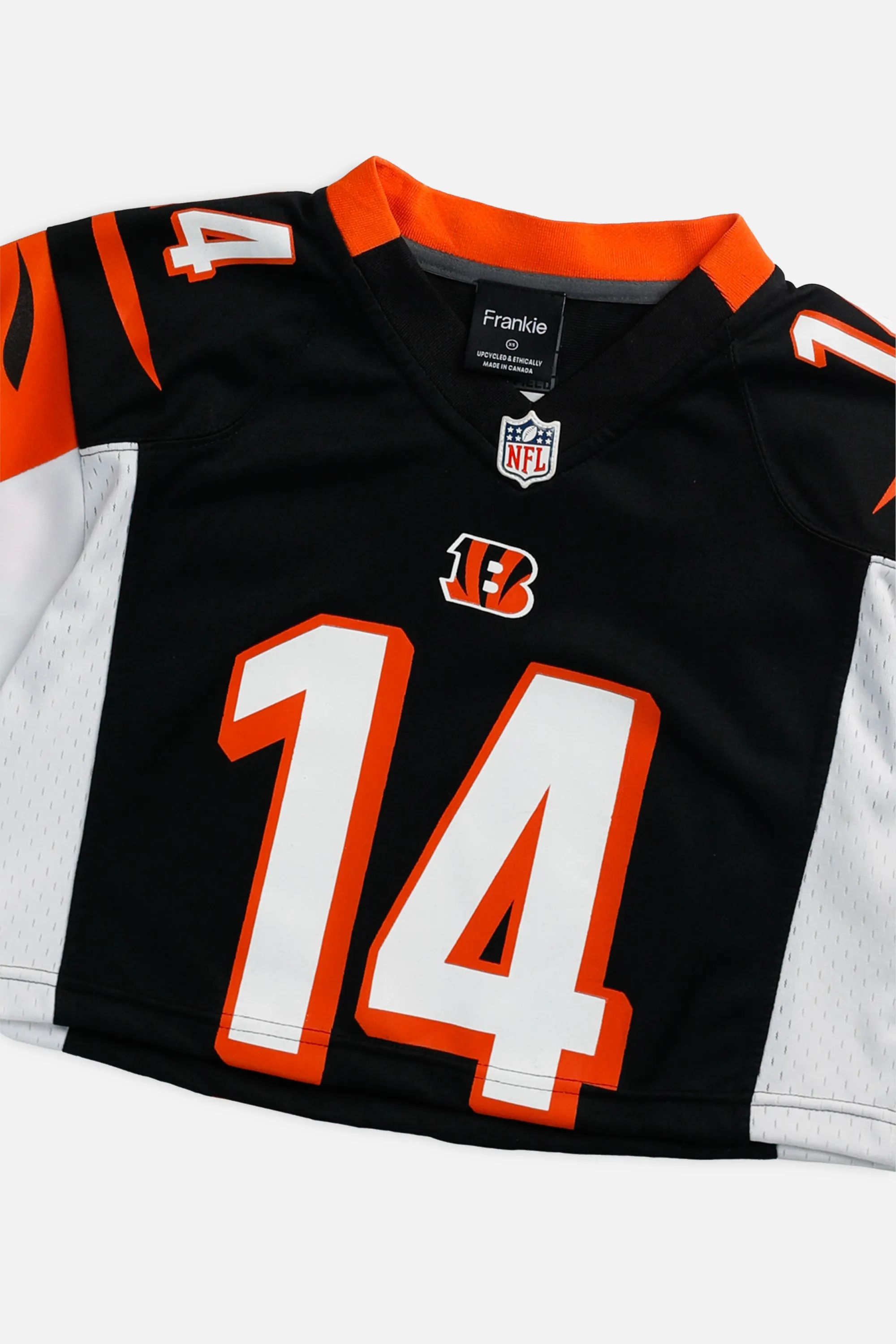 Rework Crop Cincinnati Bengals NFL Jersey - XS Frankie