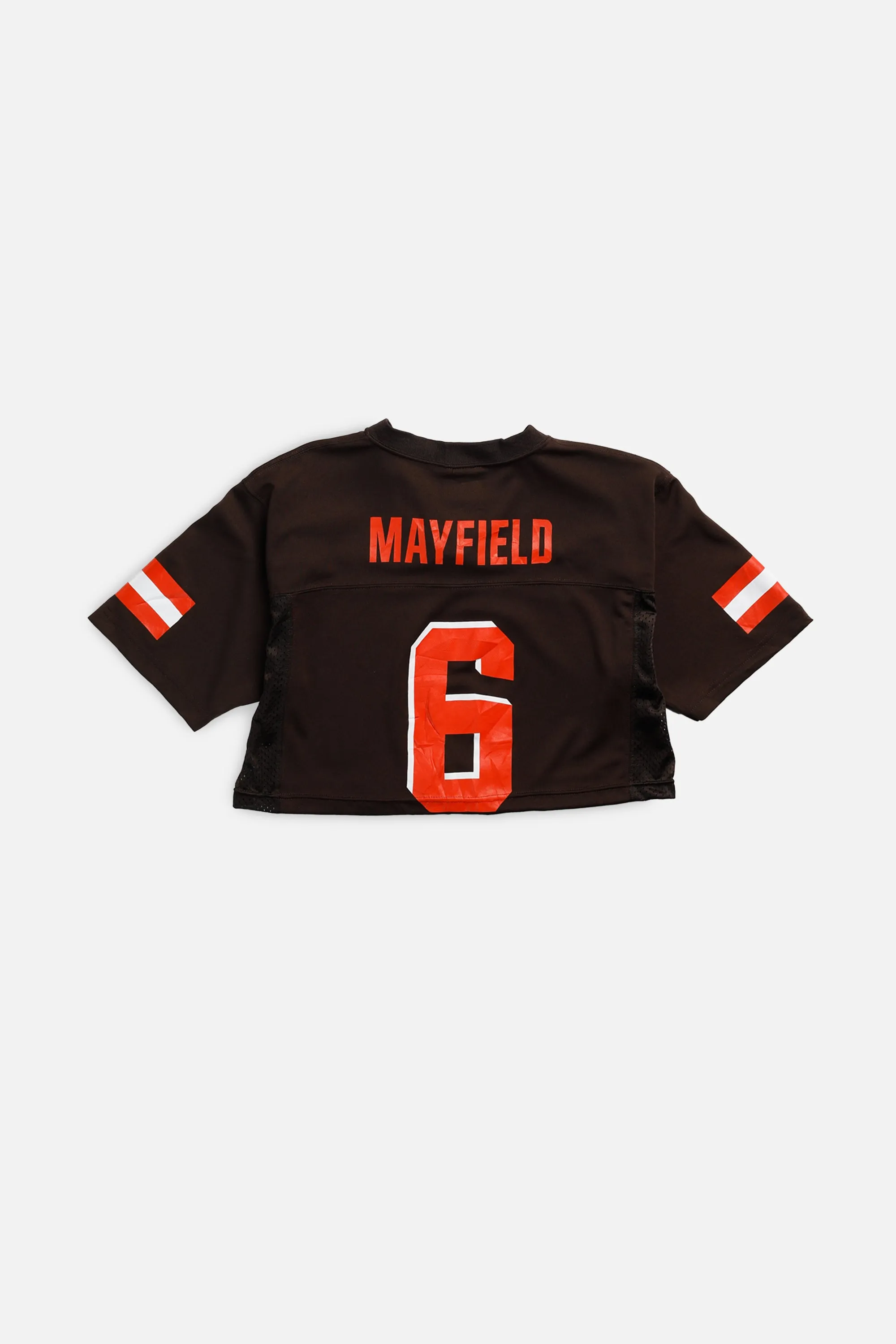 Rework Crop Cleveland Browns NFL Jersey - S Frankie