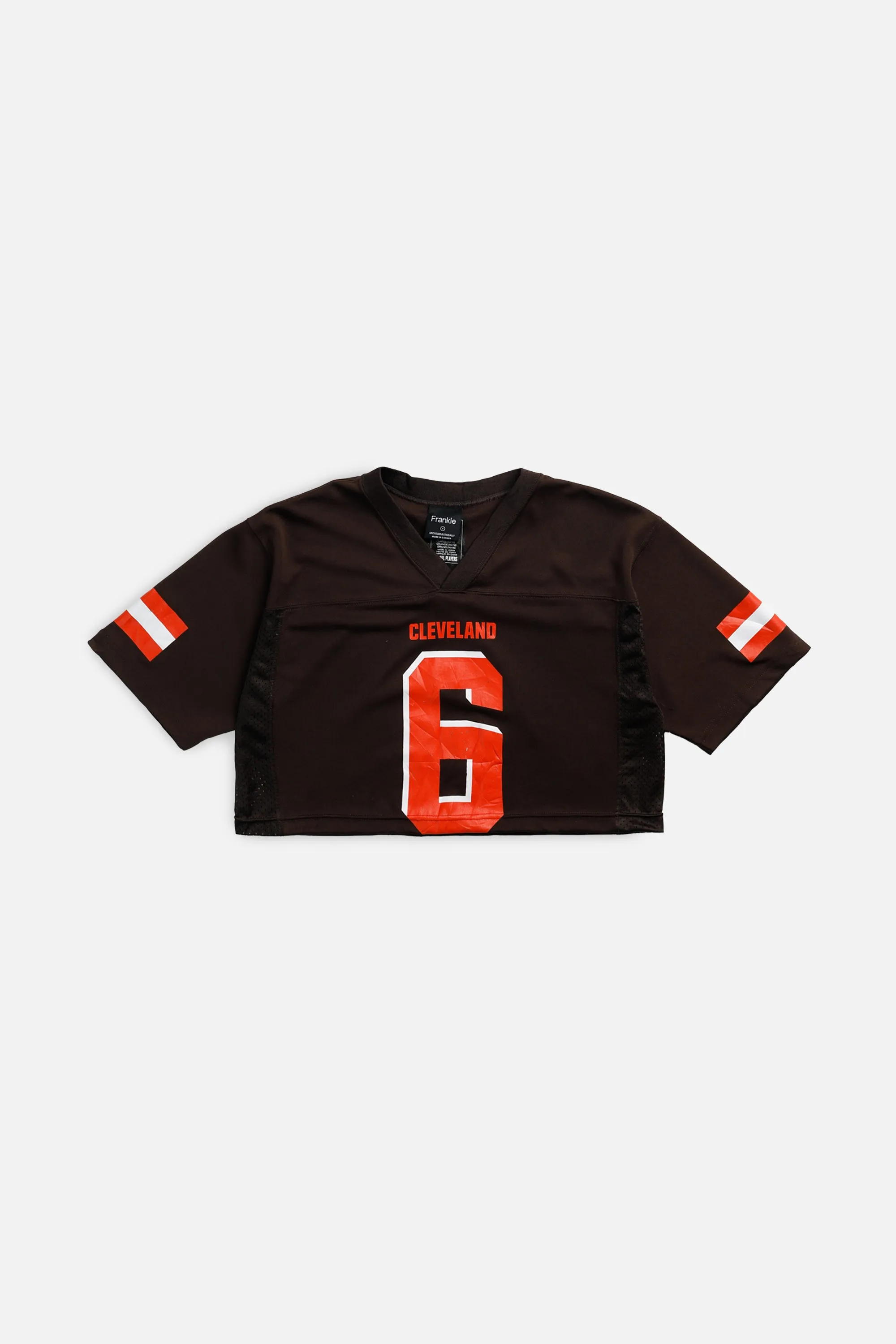 Rework Crop Cleveland Browns NFL Jersey - S Frankie