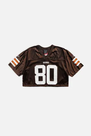 Rework Crop Cleveland Browns NFL Jersey - S Frankie