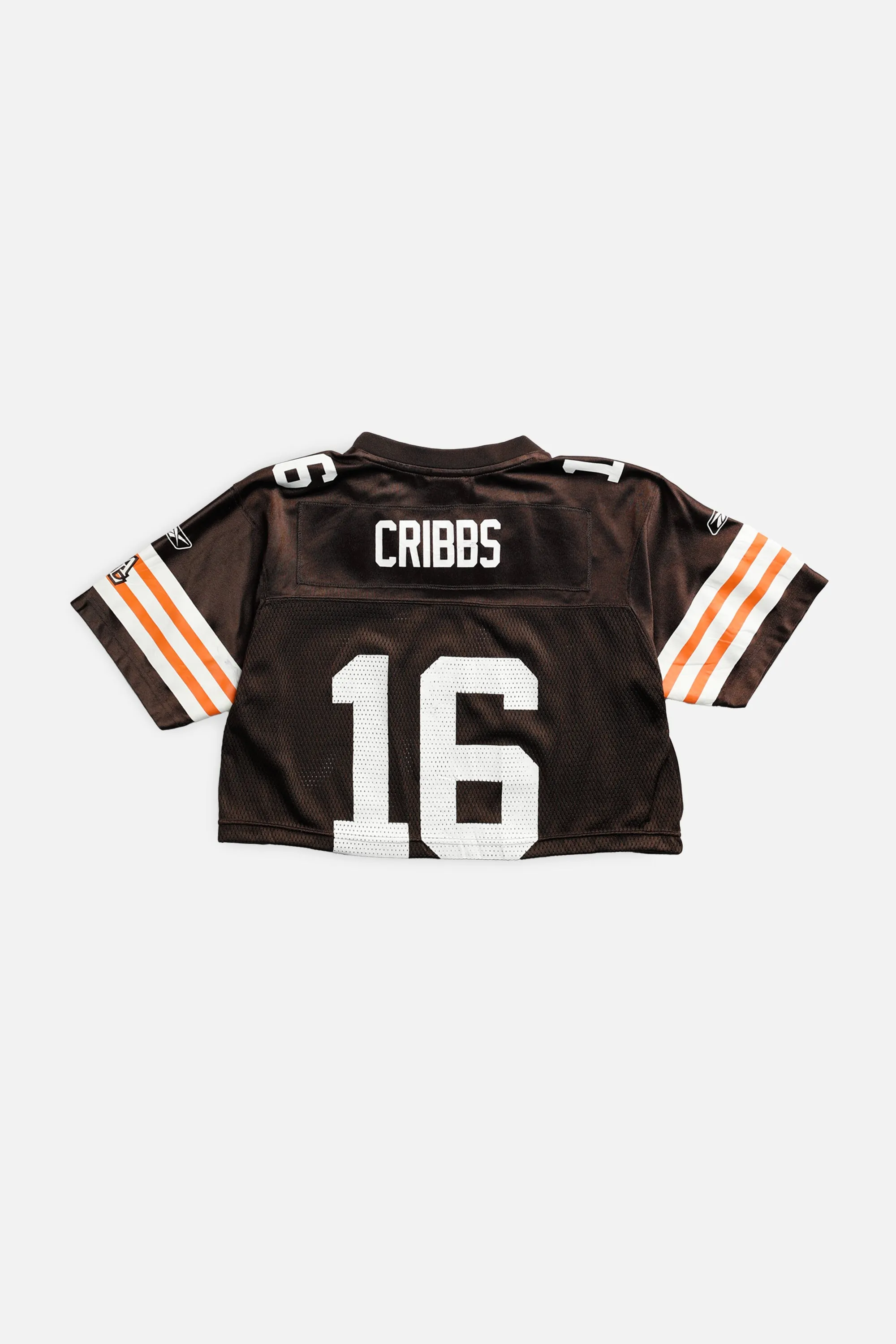 Rework Crop Cleveland Browns NFL Jersey - S Frankie