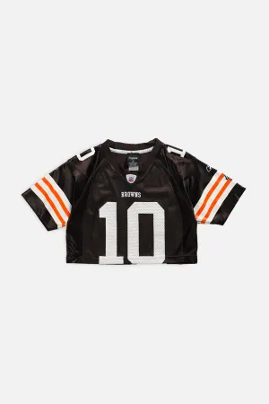 Rework Crop Cleveland Browns NFL Jersey - XS Frankie