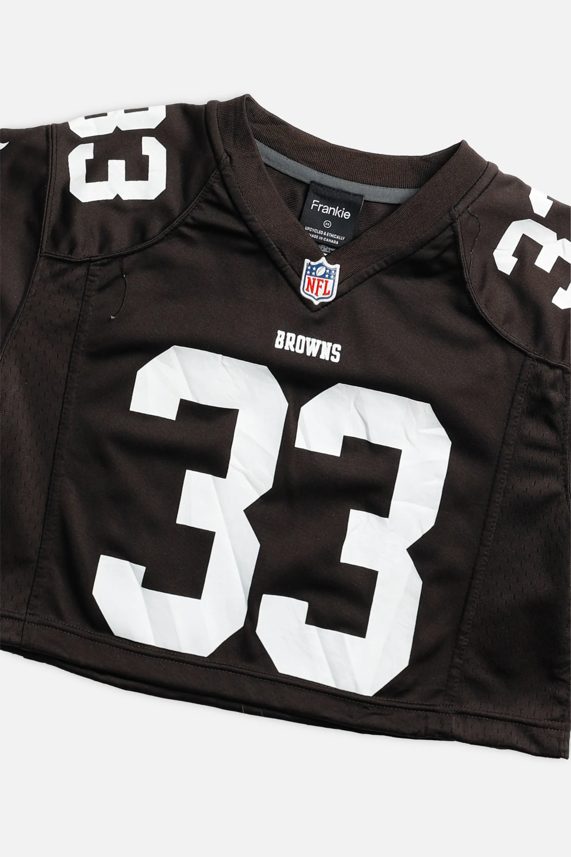 Rework Crop Cleveland Browns NFL Jersey - XS Frankie