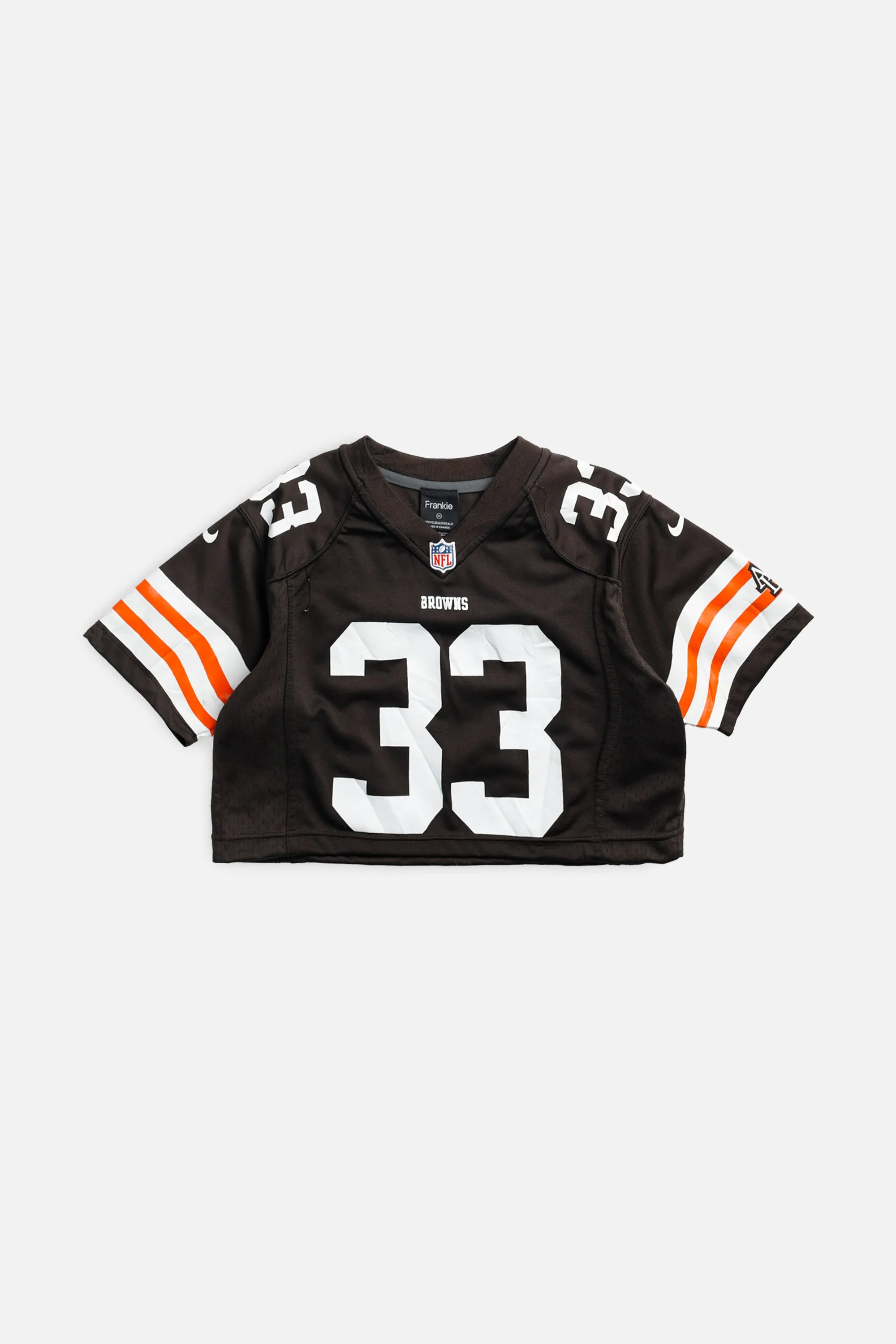 Rework Crop Cleveland Browns NFL Jersey - XS Frankie