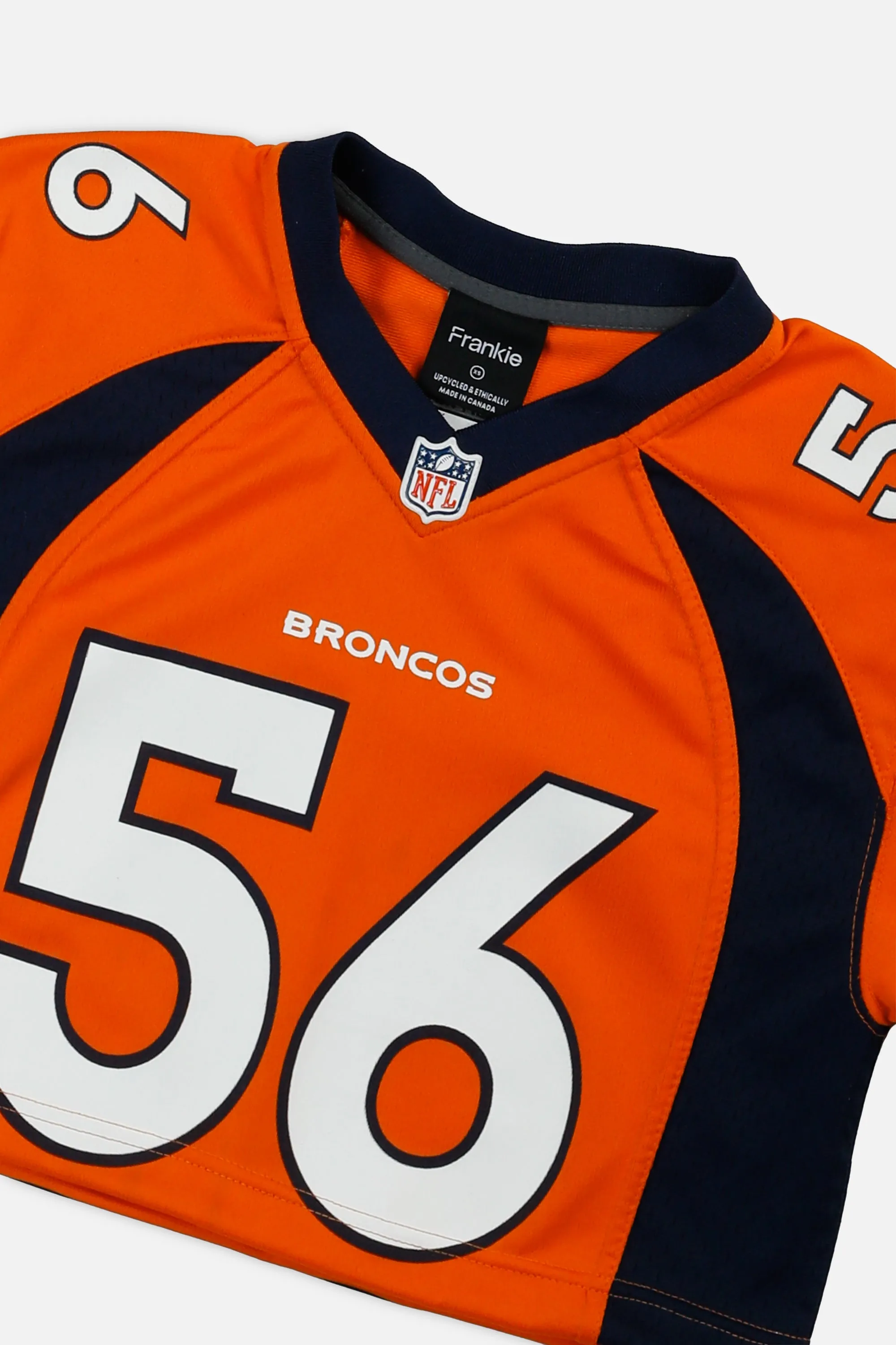 Rework Crop Denver Broncos NFL Jersey - XS Frankie