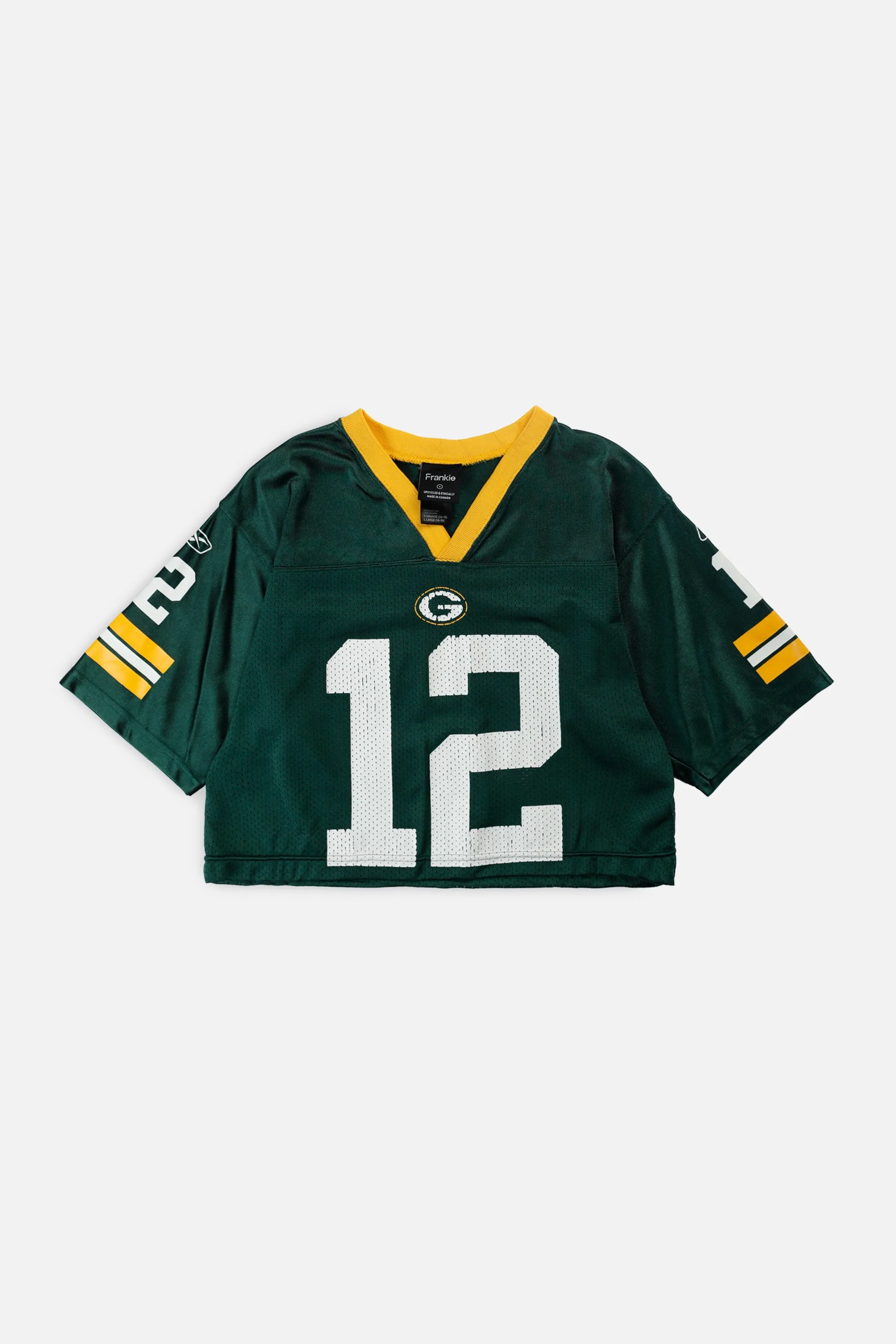 Rework Crop Green Bay Packers NFL Jersey - S Frankie