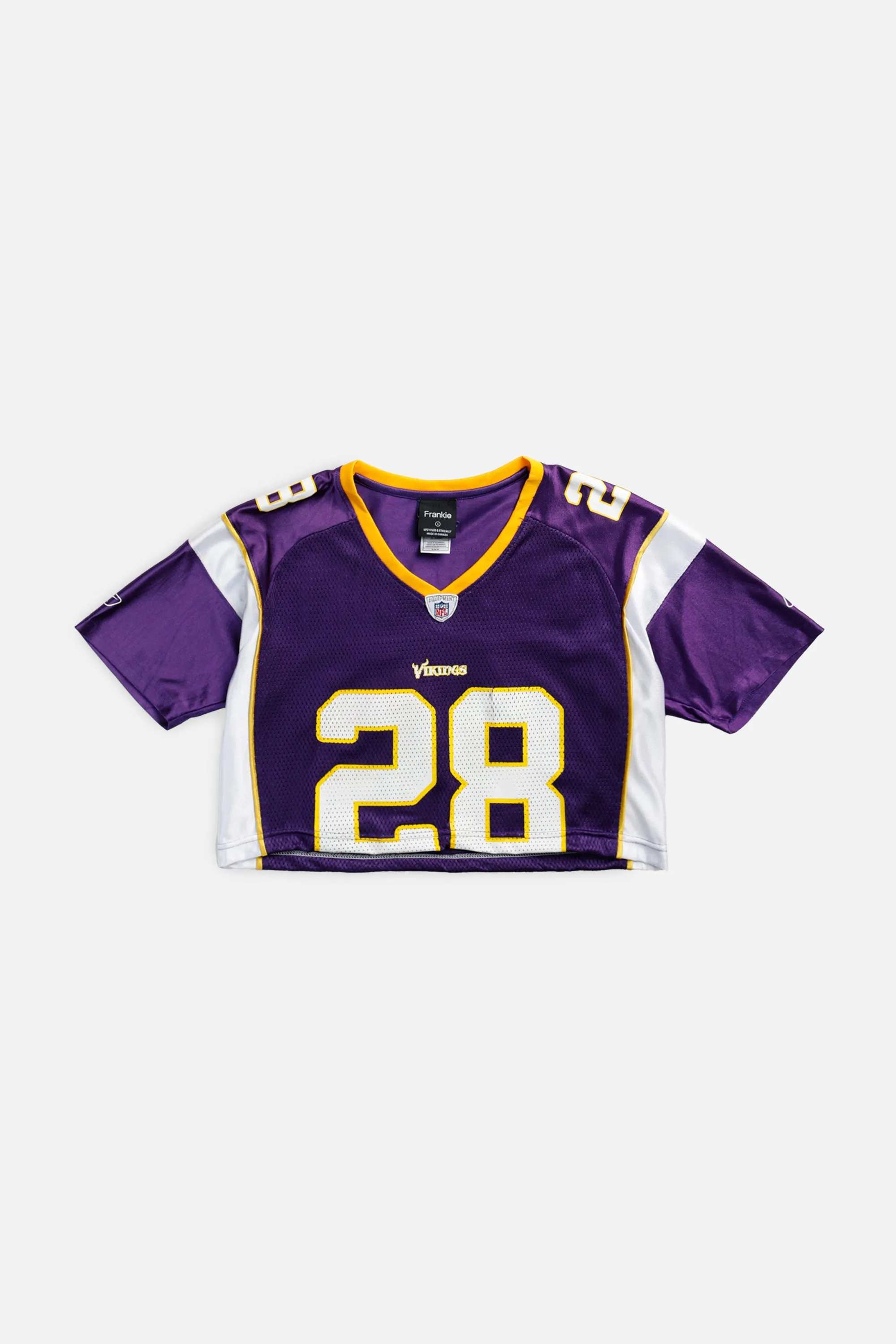 Rework Crop Minnesota Vikings NFL Jersey - S Frankie