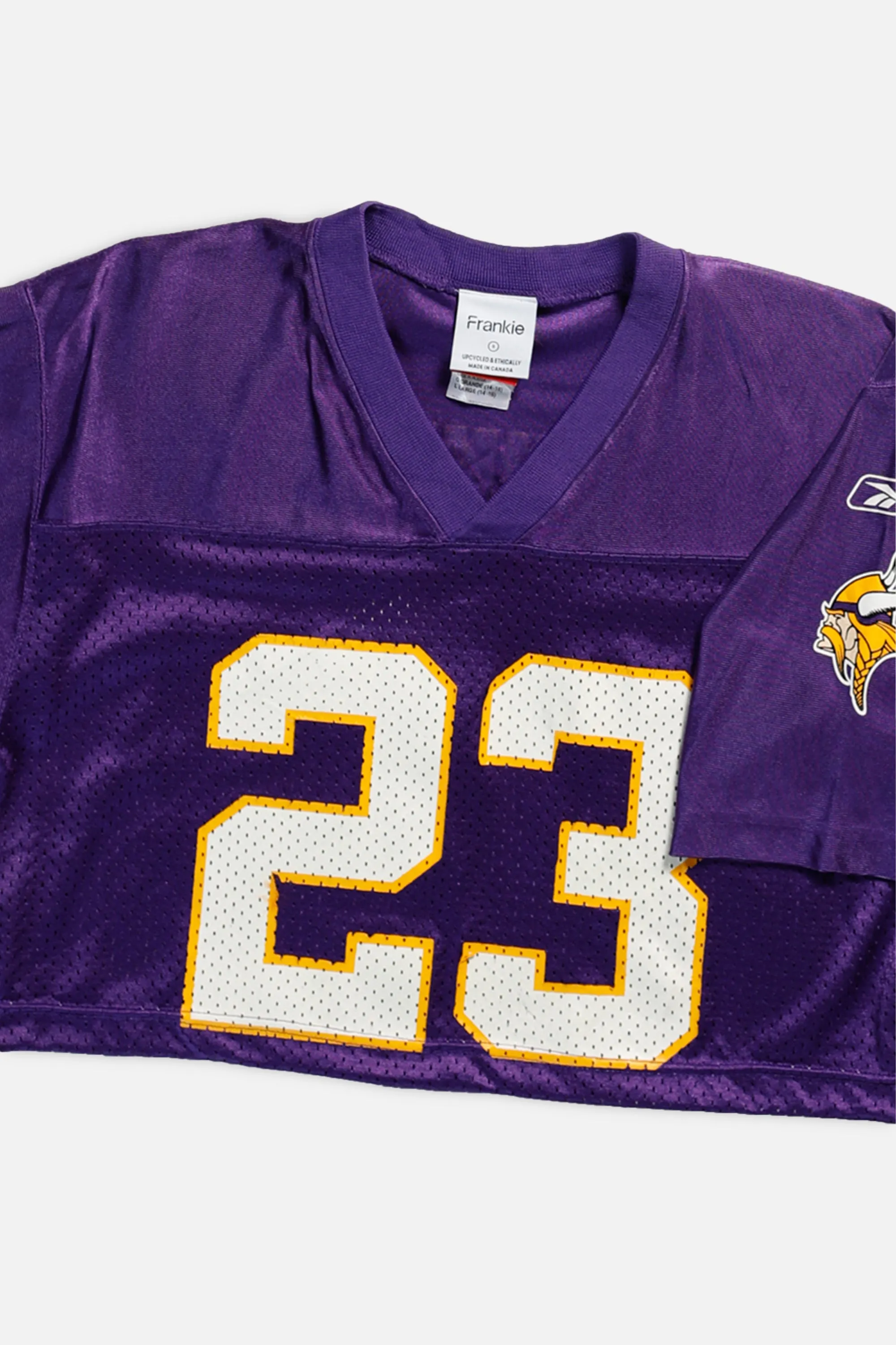Rework Crop Minnesota Vikings NFL Jersey - S Frankie
