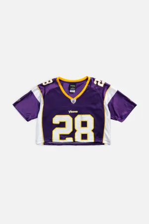 Rework Crop Minnesota Vikings NFL Jersey - S Frankie