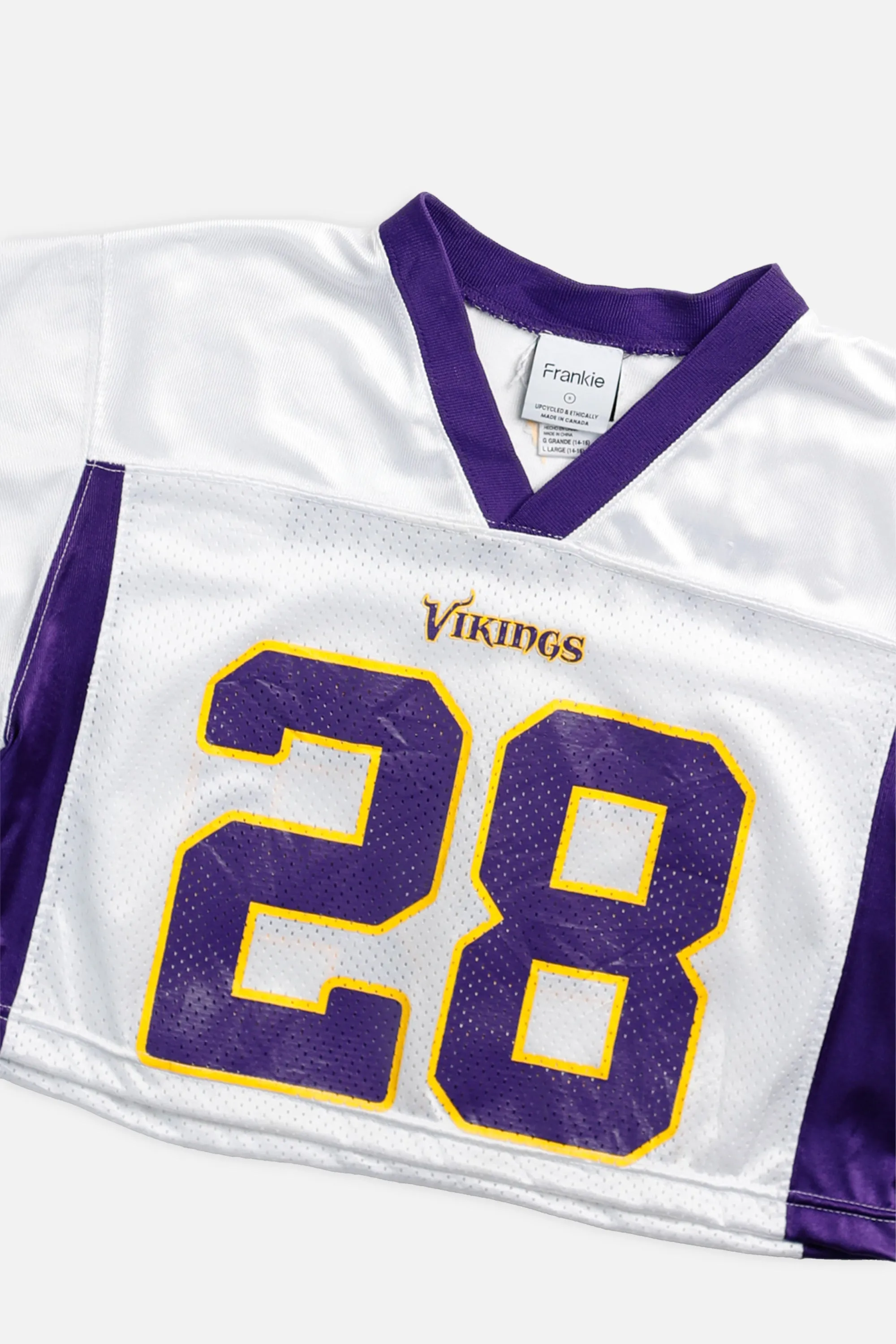 Rework Crop Minnesota Vikings NFL Jersey - S Frankie