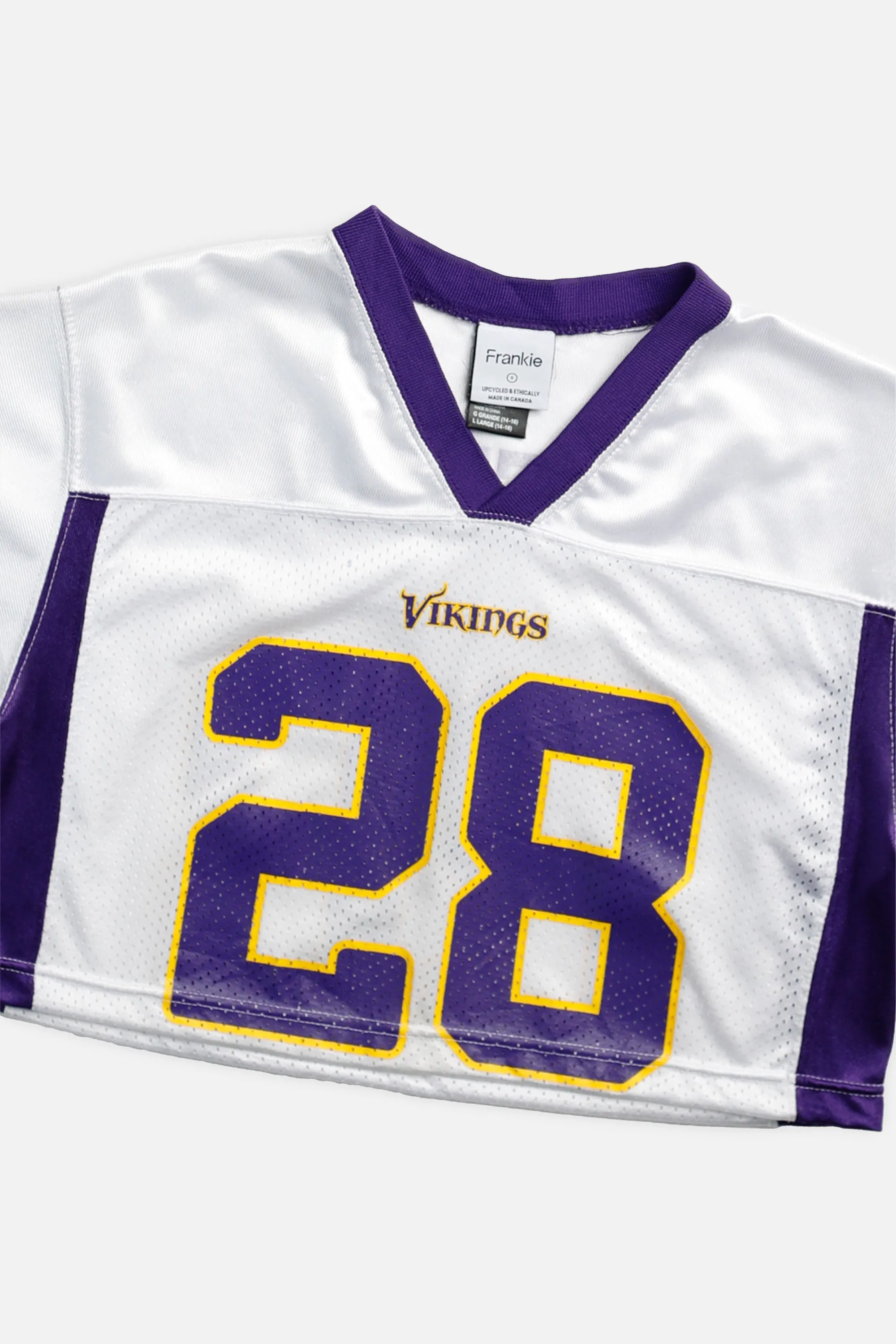 Rework Crop Minnesota Vikings NFL Jersey - S Frankie