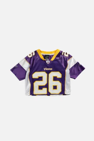 Rework Crop Minnesota Vikings NFL Jersey - XS Frankie