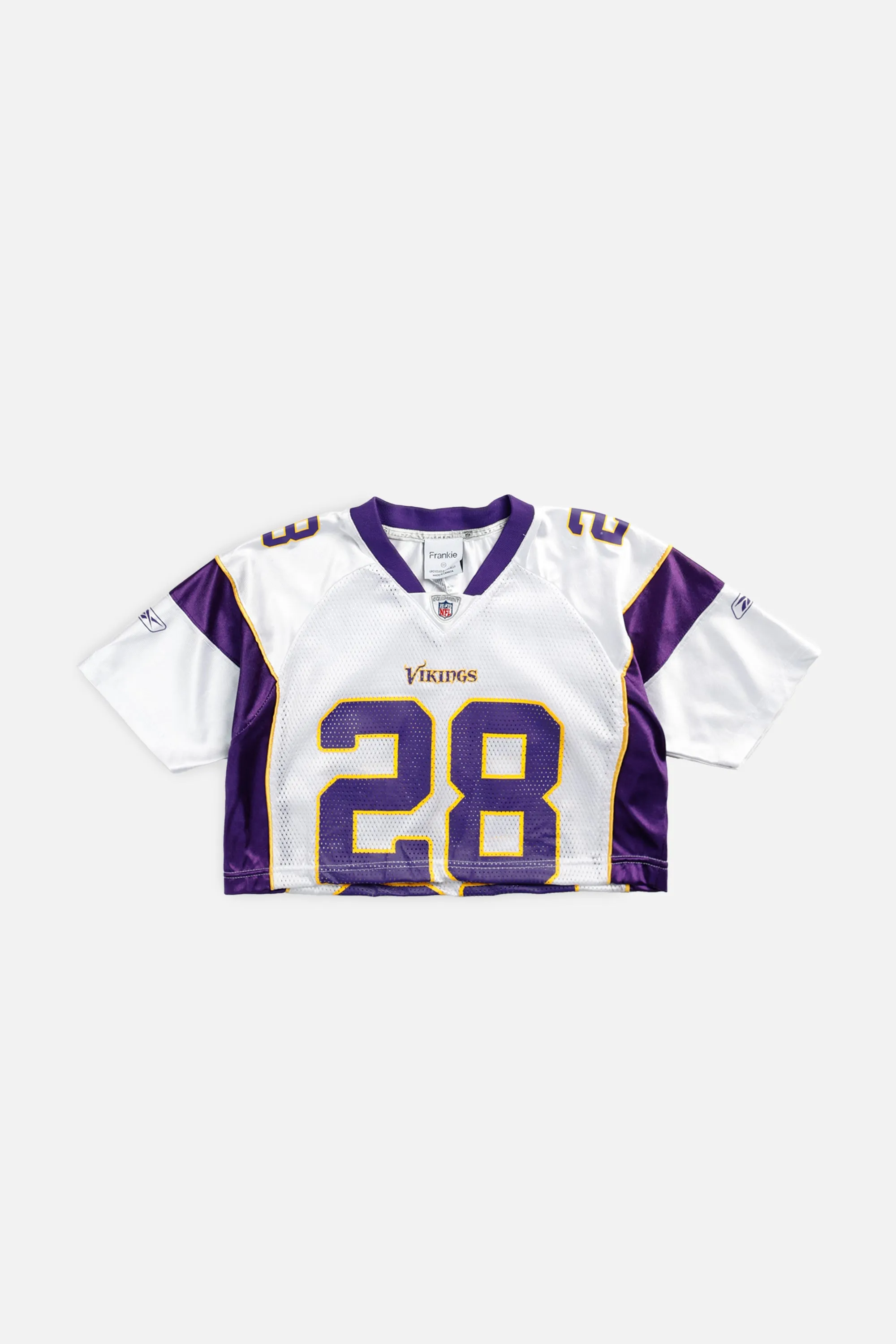 Rework Crop Minnesota Vikings NFL Jersey - XS Frankie