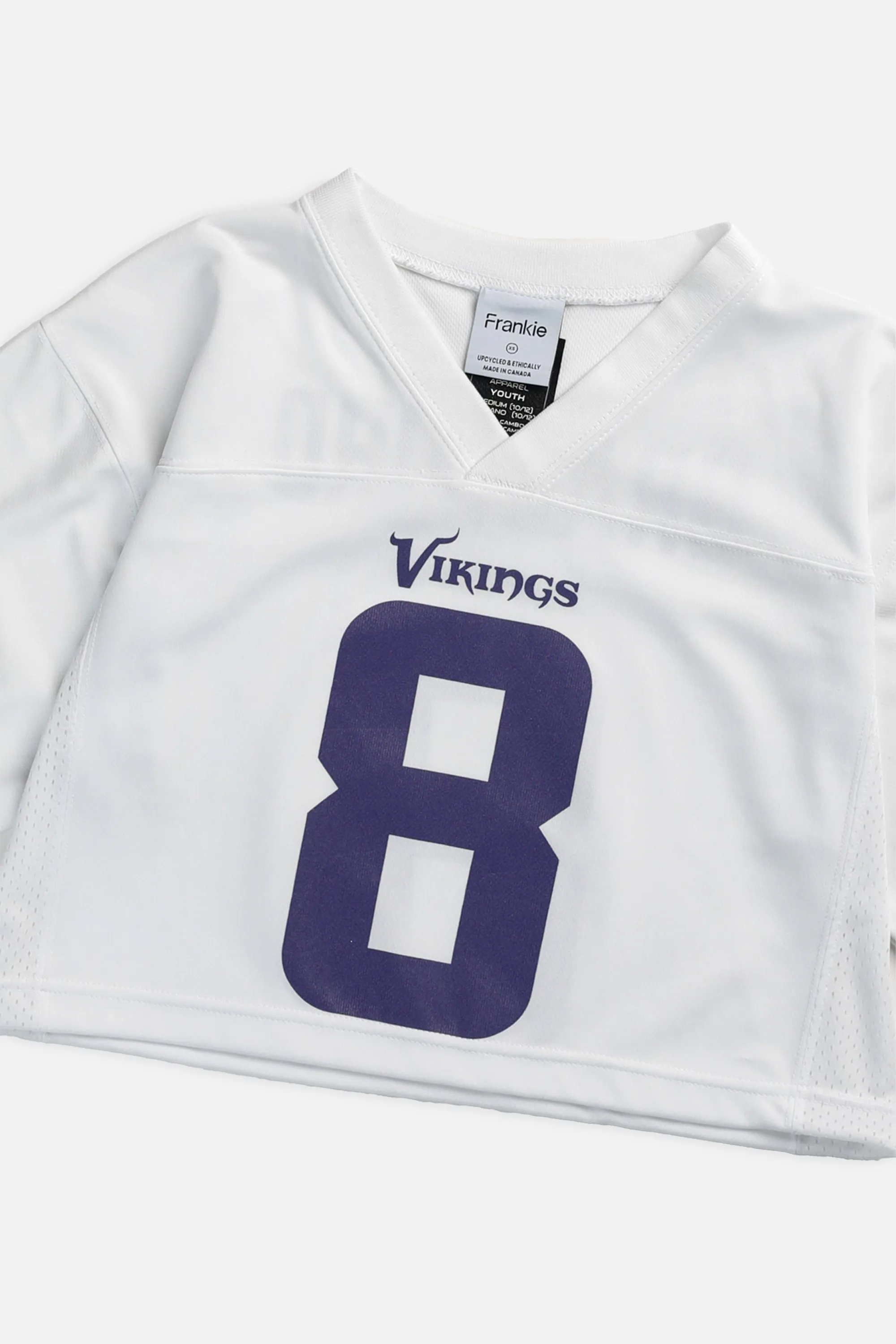 Rework Crop Minnesota Vikings NFL Jersey - XS Frankie