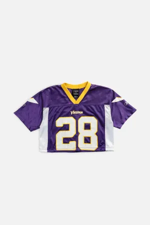 Rework Crop Minnesota Vikings NFL Jersey - XS Frankie