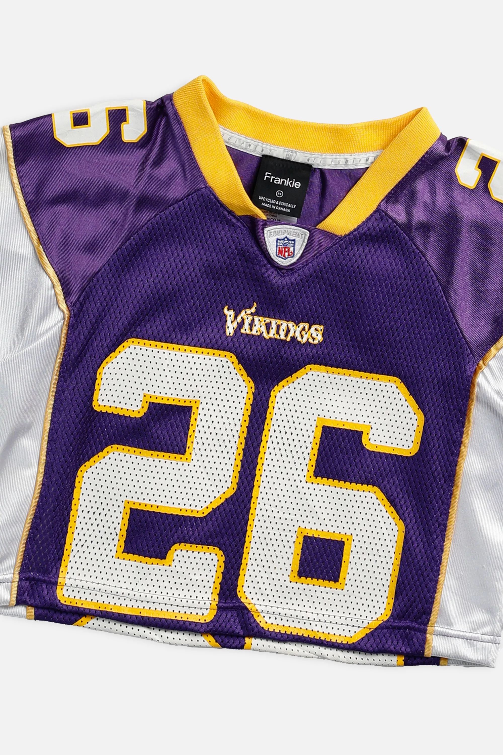 Rework Crop Minnesota Vikings NFL Jersey - XS Frankie