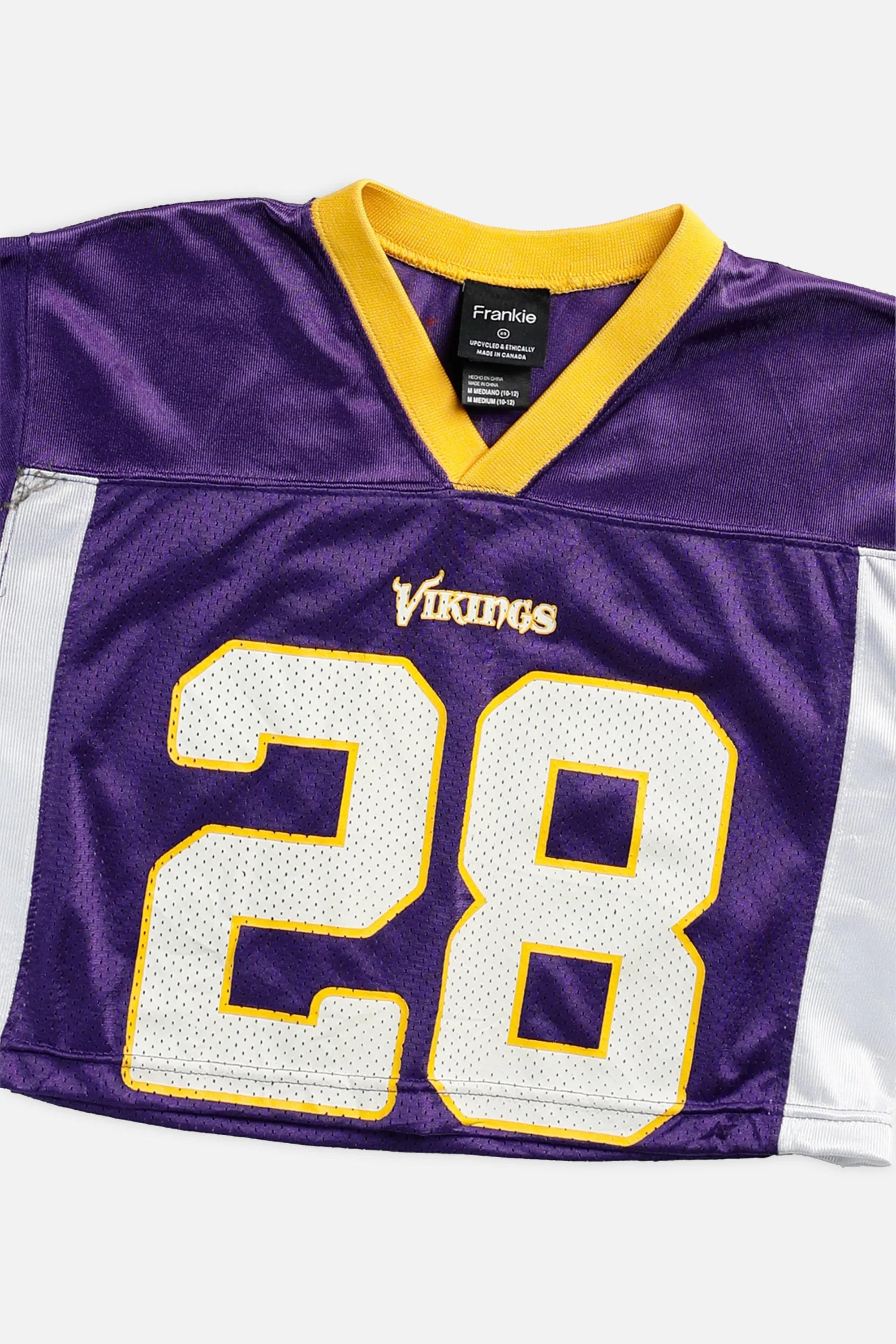 Rework Crop Minnesota Vikings NFL Jersey - XS Frankie