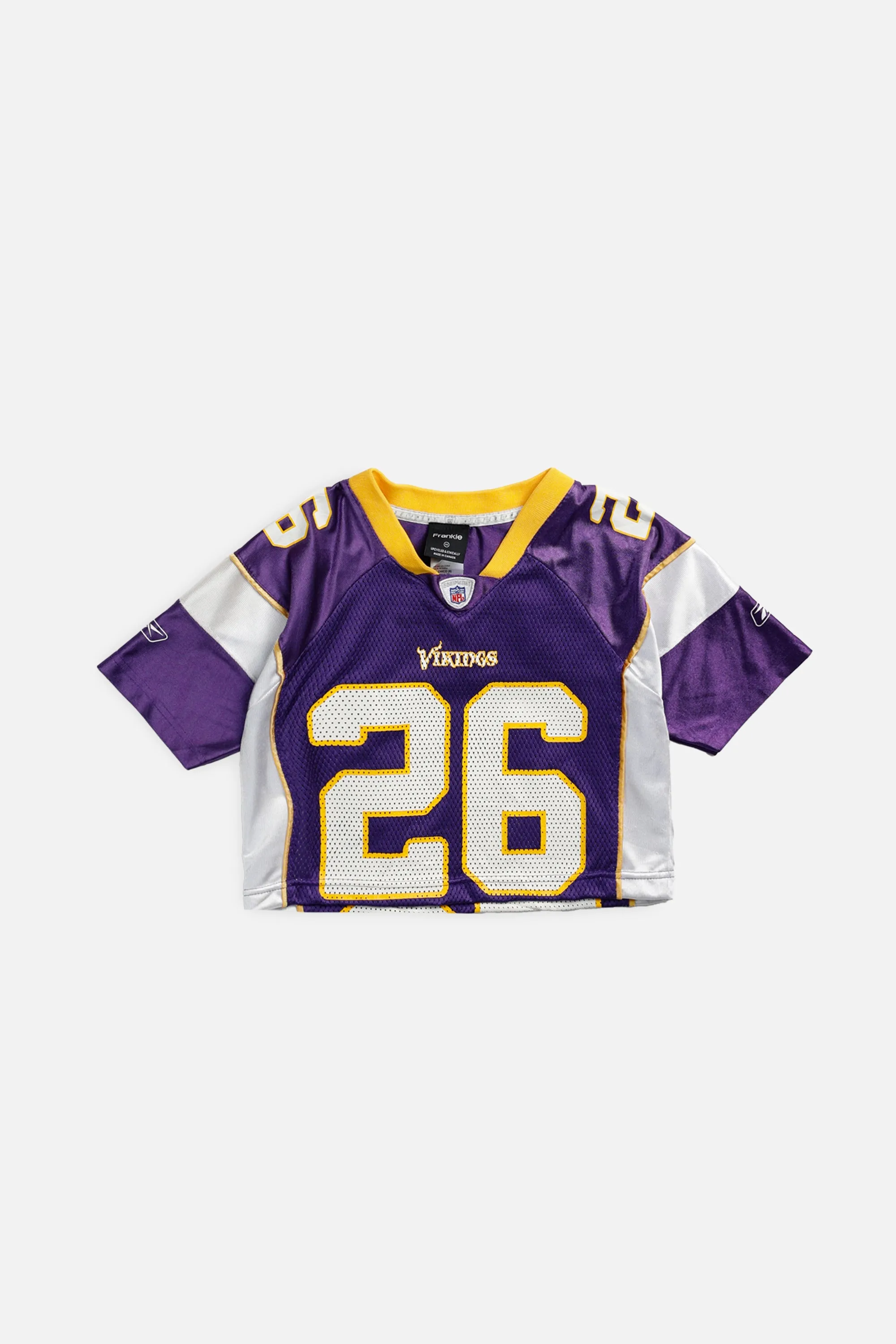 Rework Crop Minnesota Vikings NFL Jersey - XS Frankie