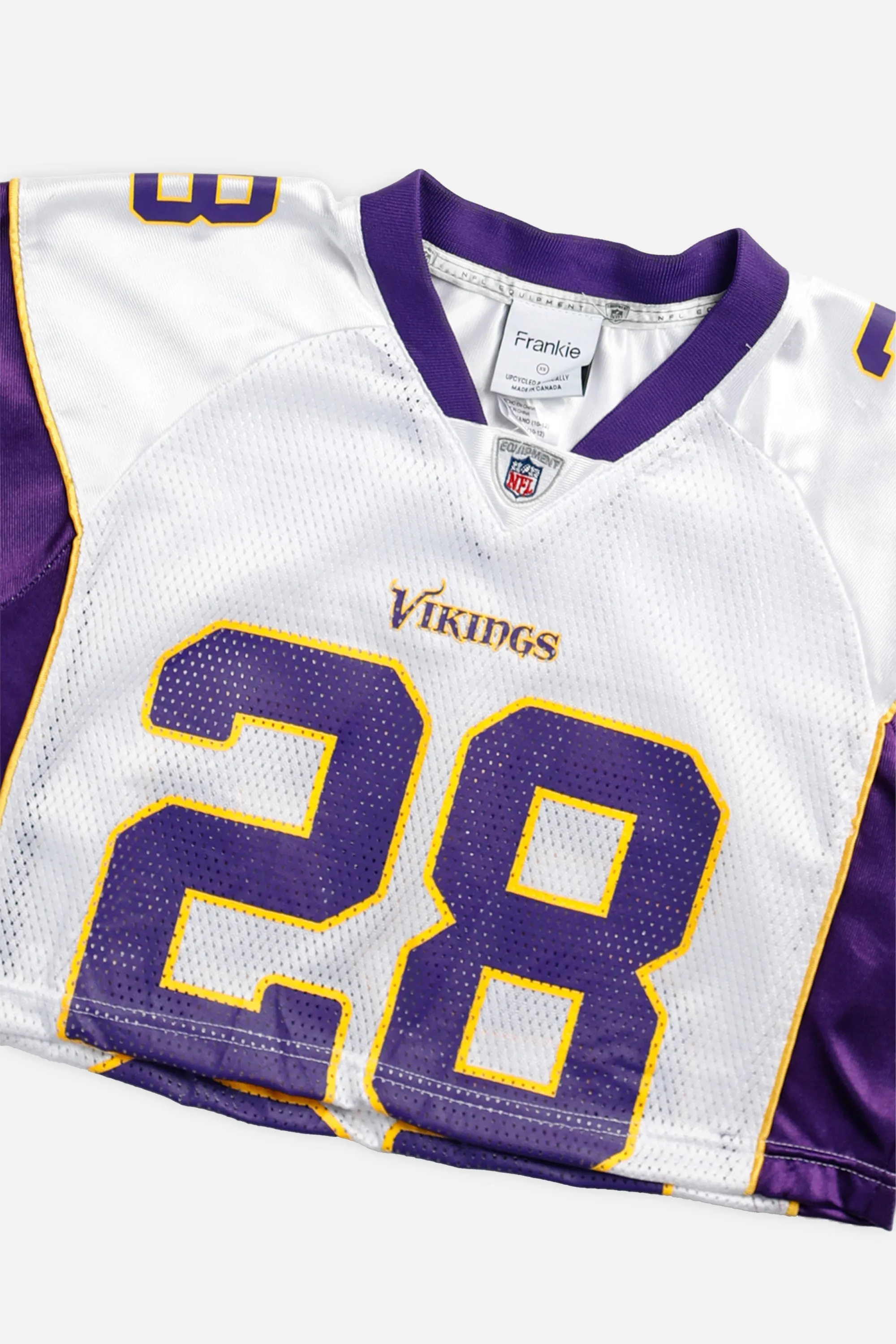 Rework Crop Minnesota Vikings NFL Jersey - XS Frankie