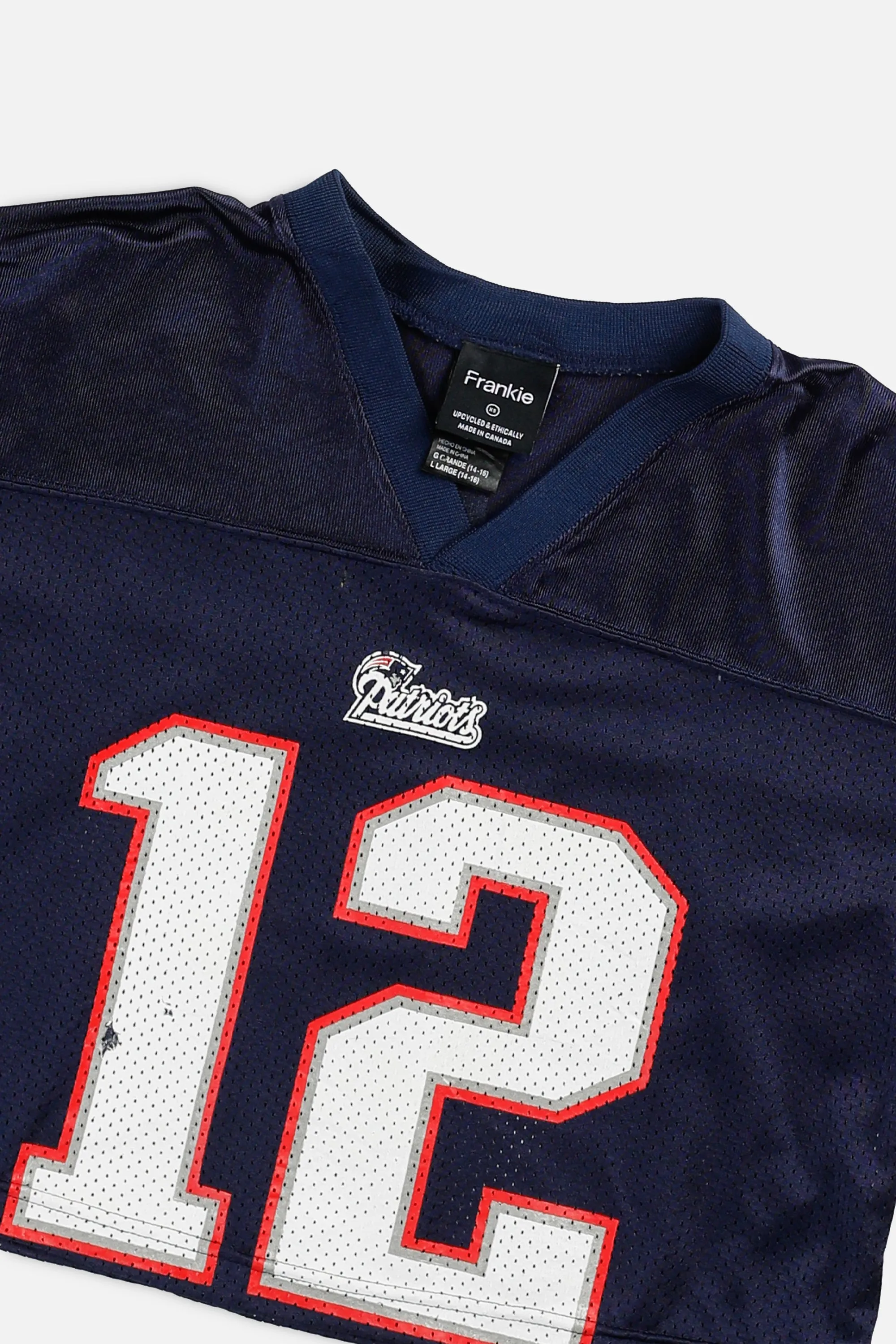 Rework Crop New England Patriots NFL Jersey - XS Frankie