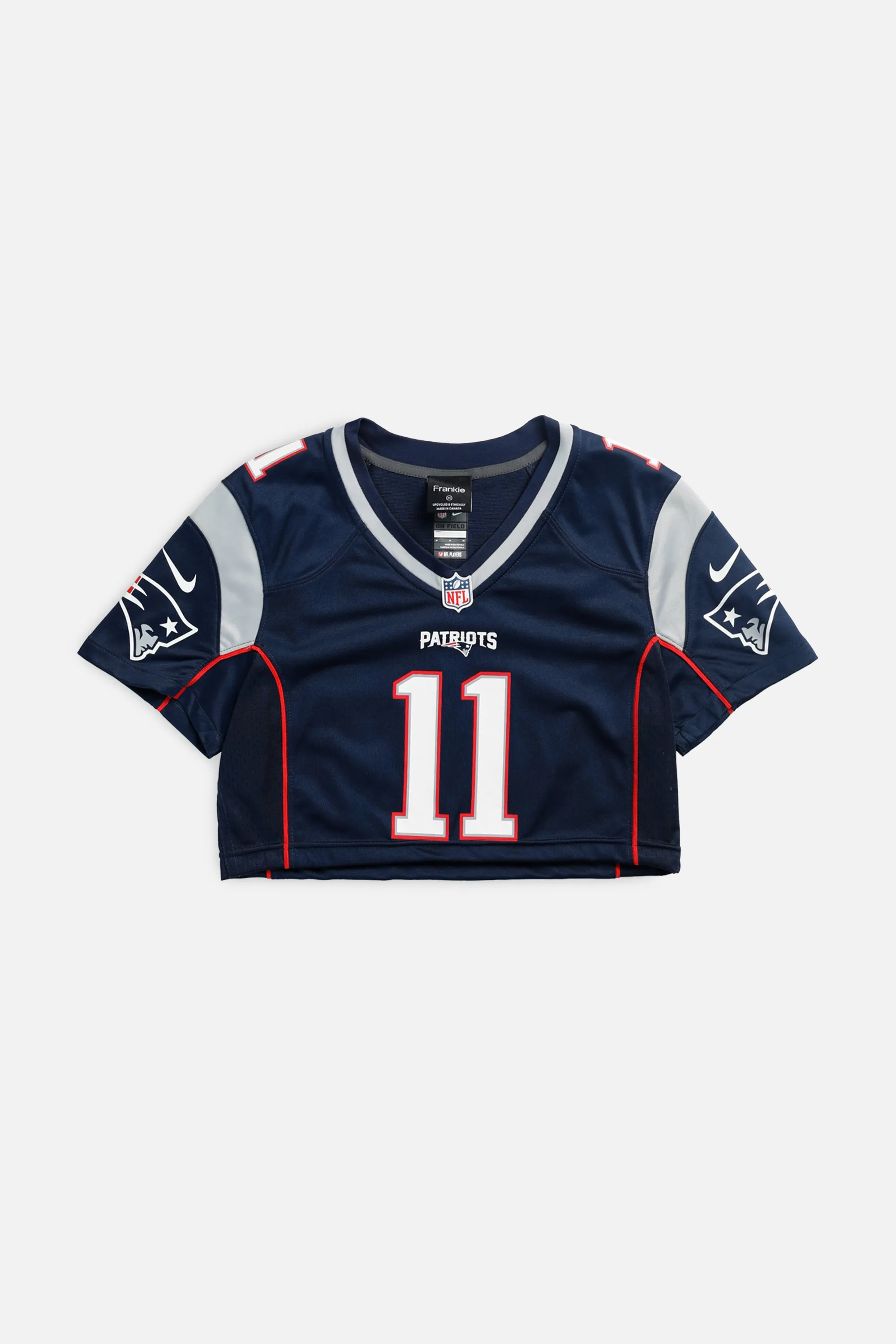 Rework Crop New England Patriots NFL Jersey - XS Frankie