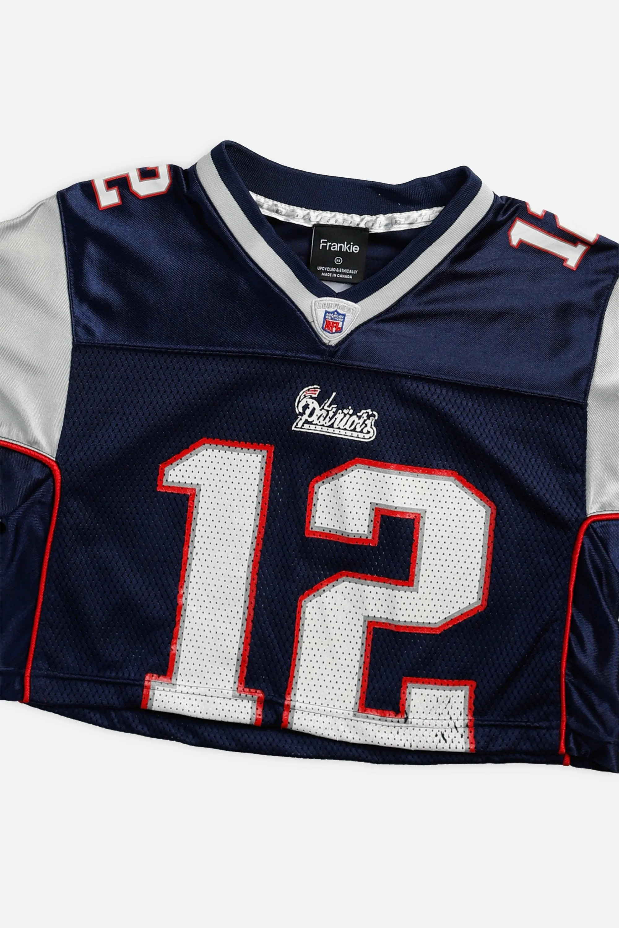Rework Crop New England Patriots NFL Jersey - XS Frankie