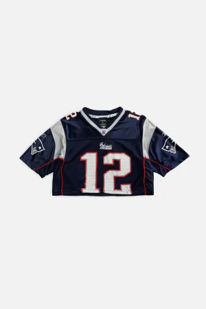 Rework Crop New England Patriots NFL Jersey - XS Frankie