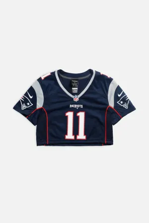 Rework Crop New England Patriots NFL Jersey - XS Frankie